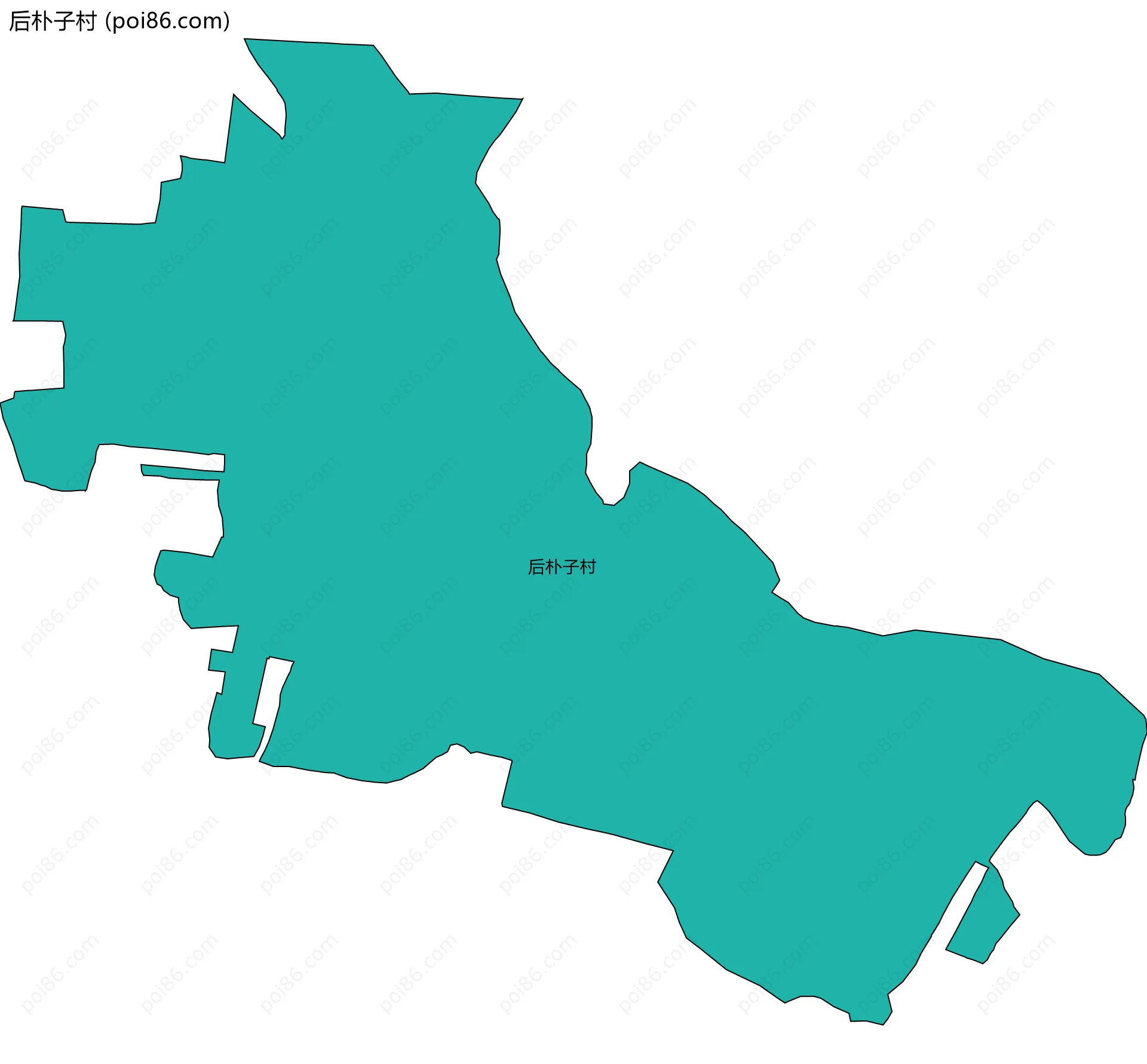 后朴子村边界地图