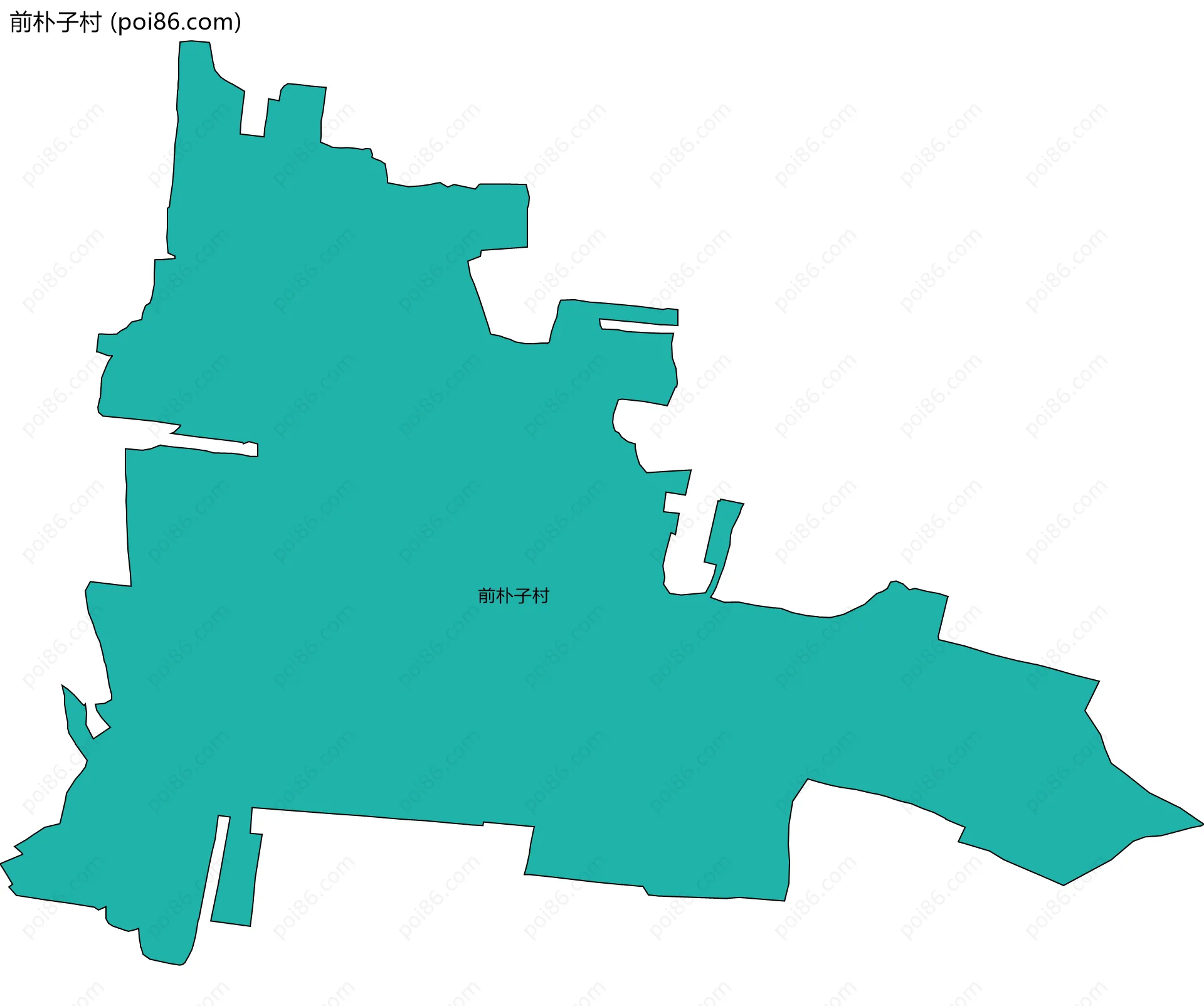 前朴子村边界地图