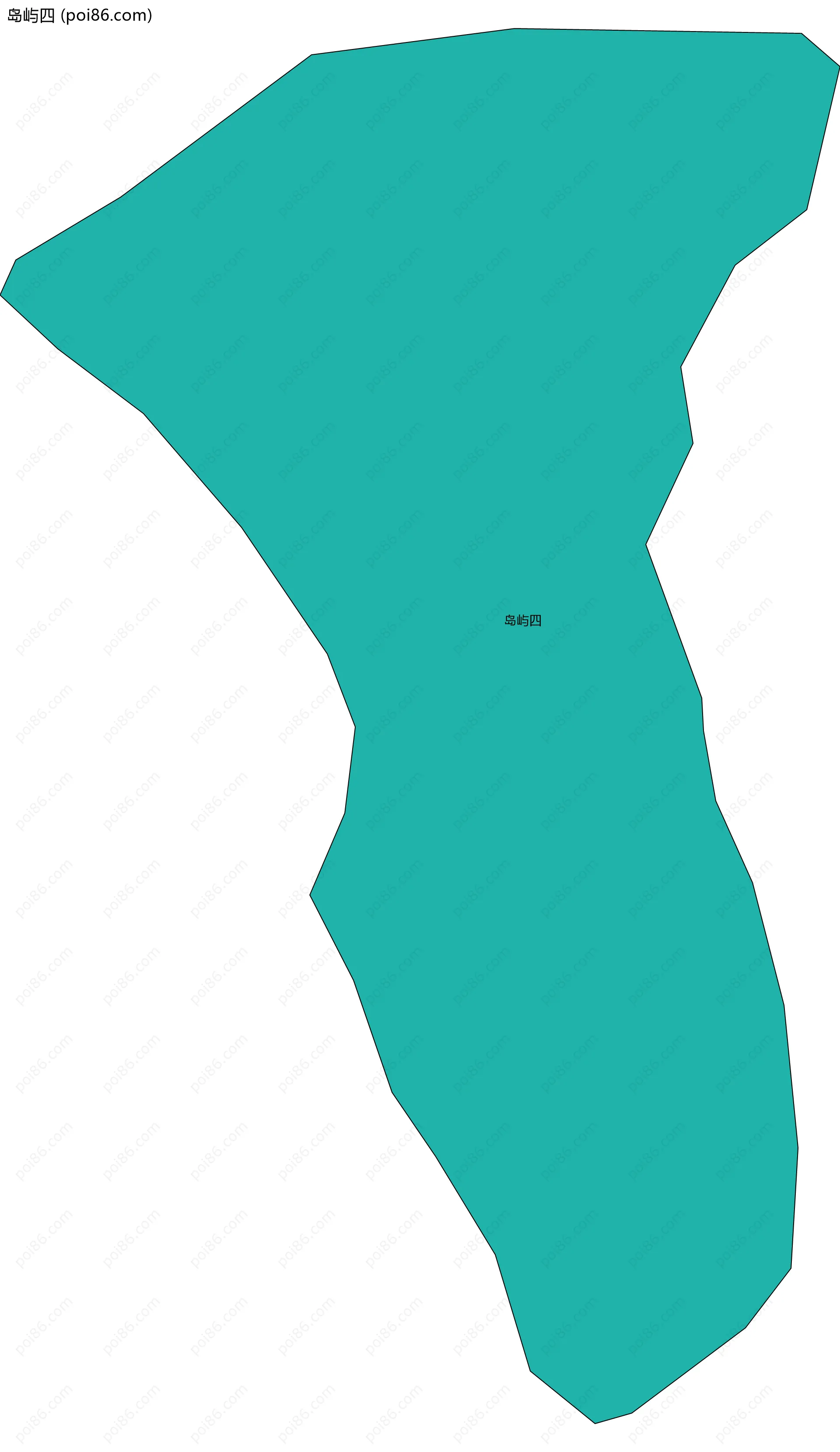 岛屿四边界地图