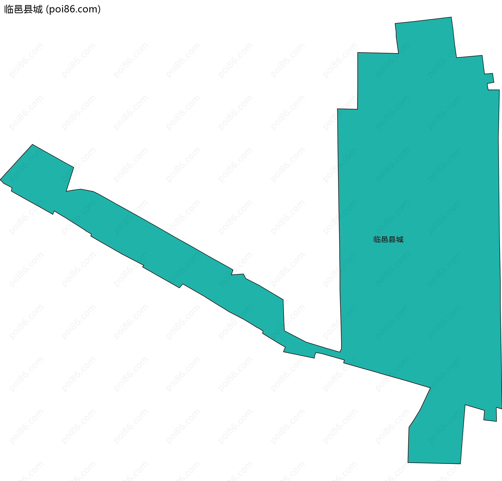 临邑县城边界地图