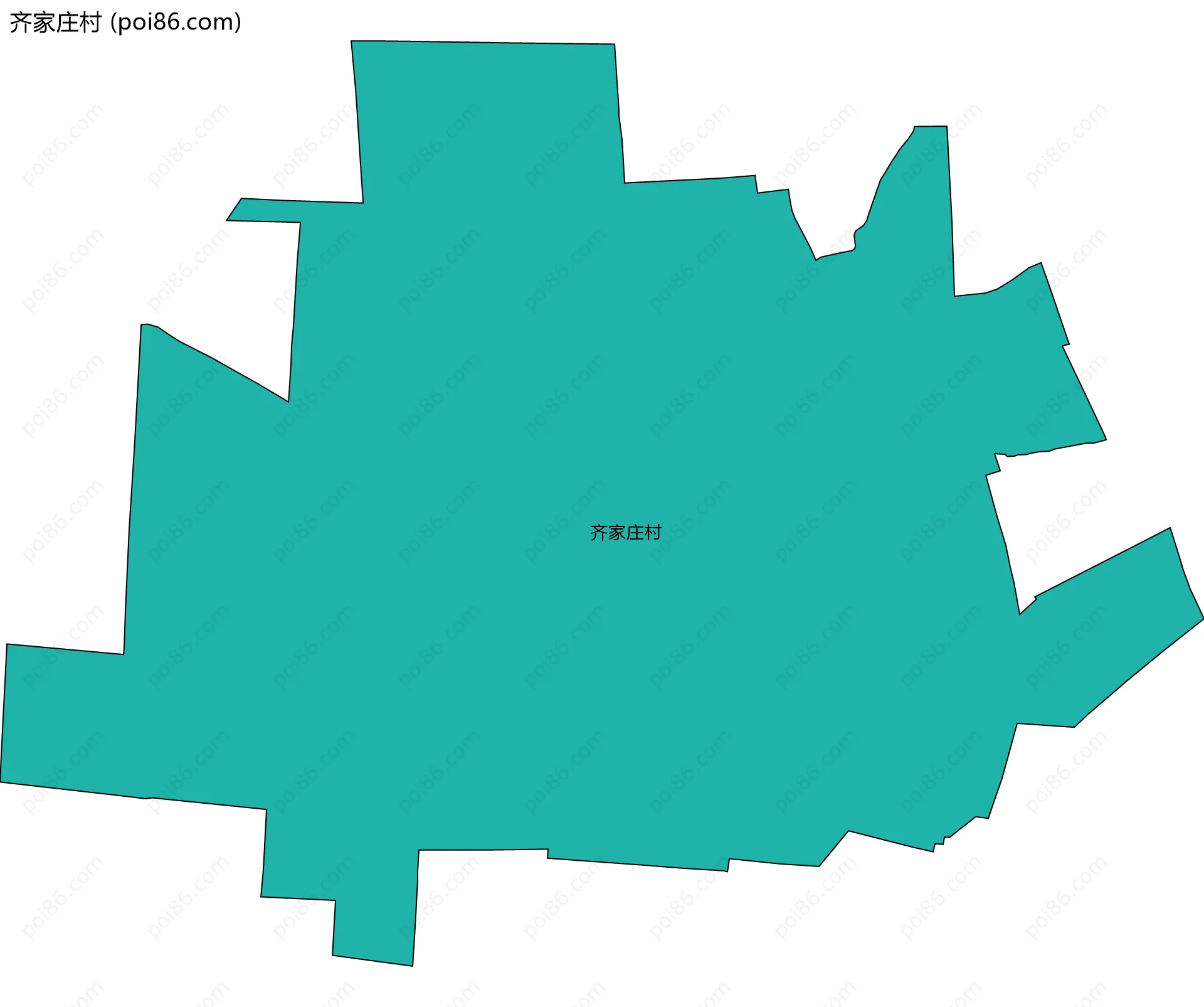齐家庄村边界地图