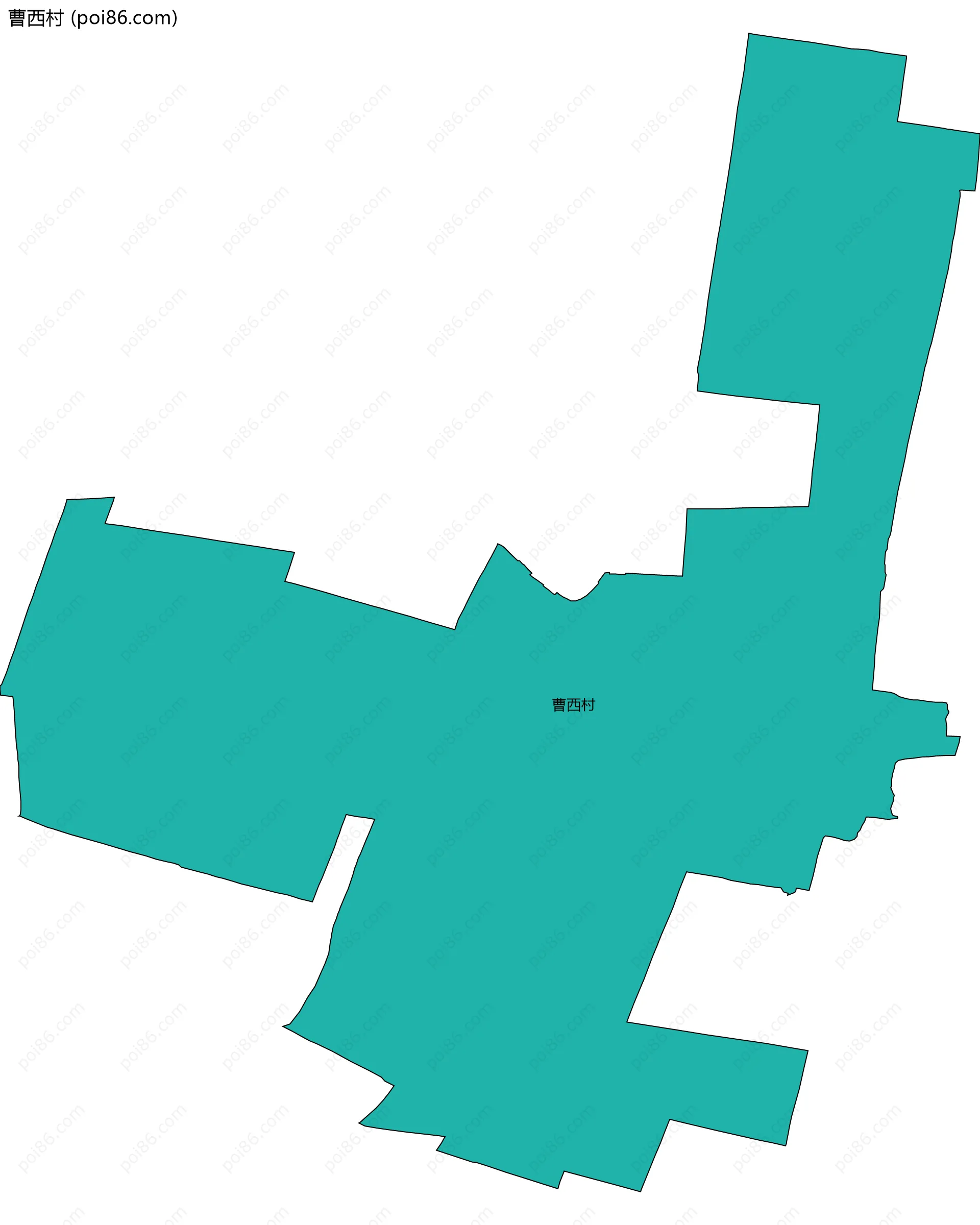 曹西村边界地图