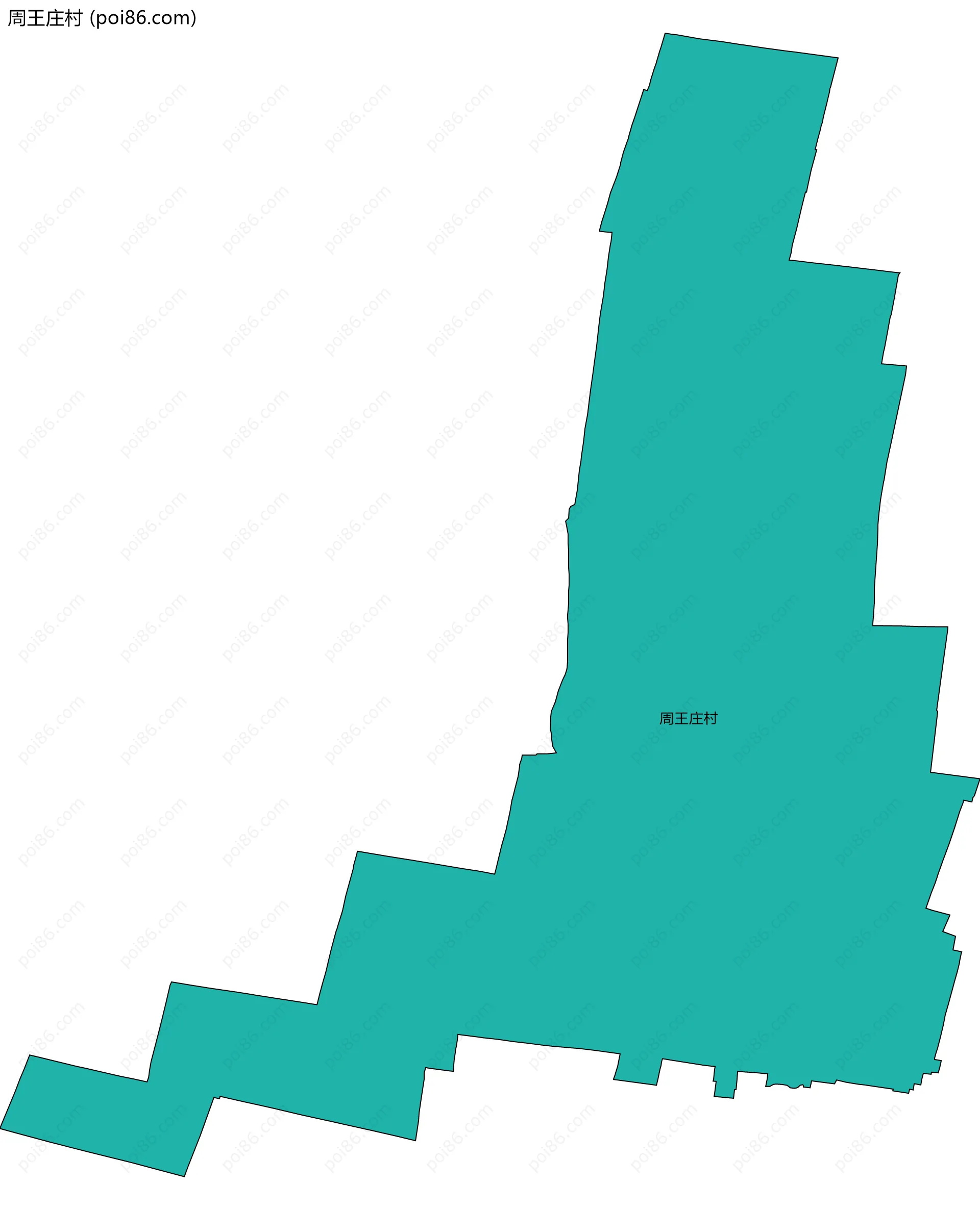 周王庄村边界地图