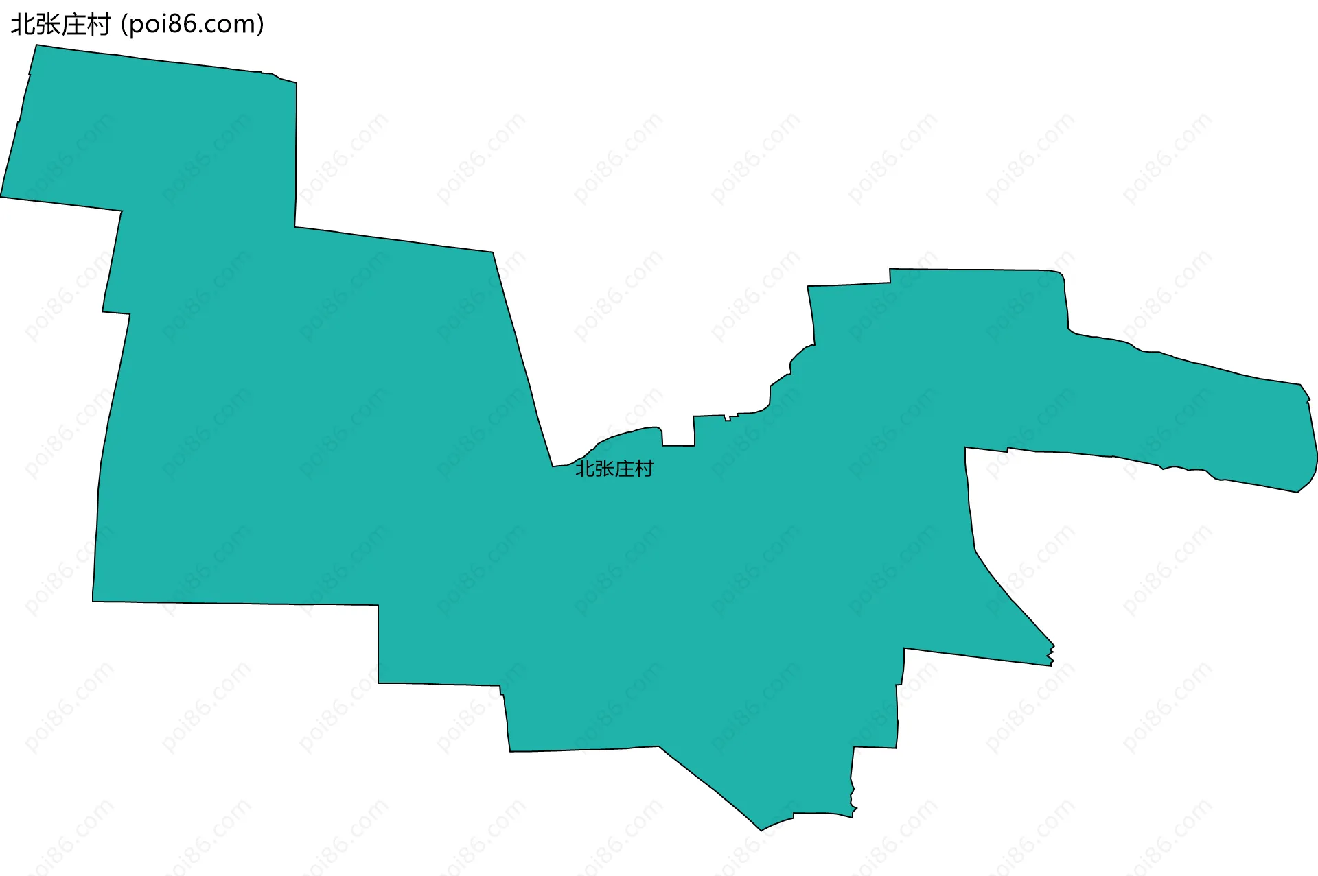 北张庄村边界地图