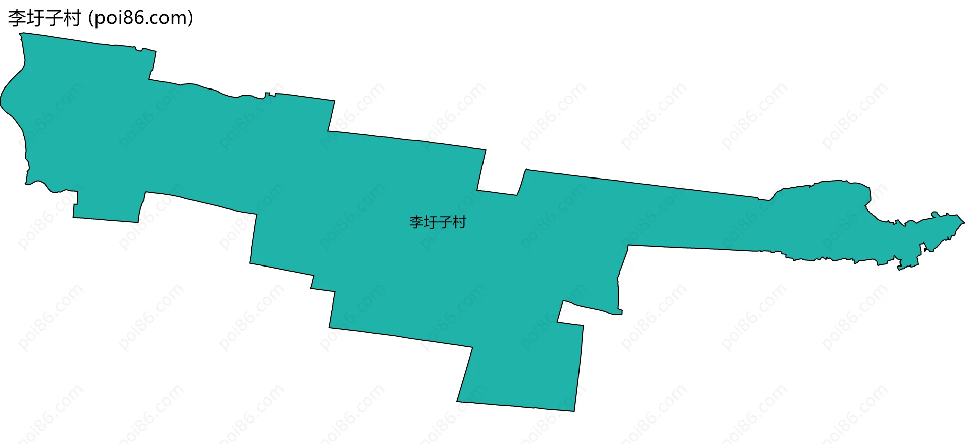 李圩子村边界地图