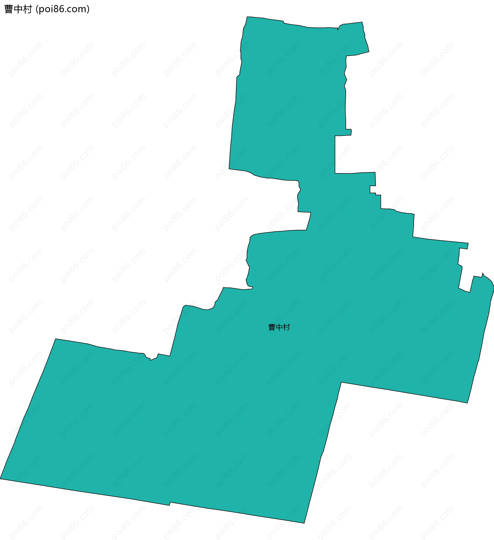 曹中村边界地图