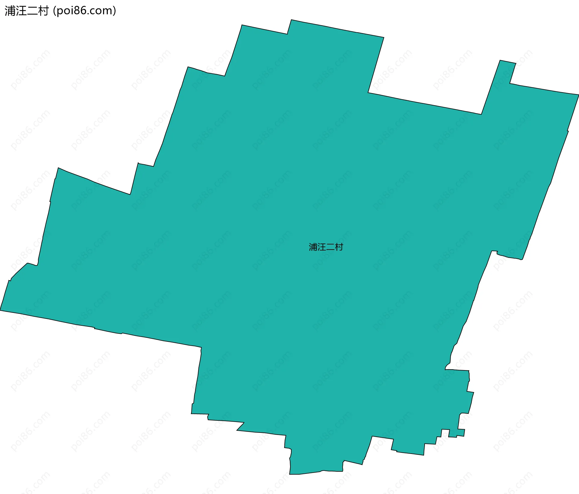浦汪二村边界地图