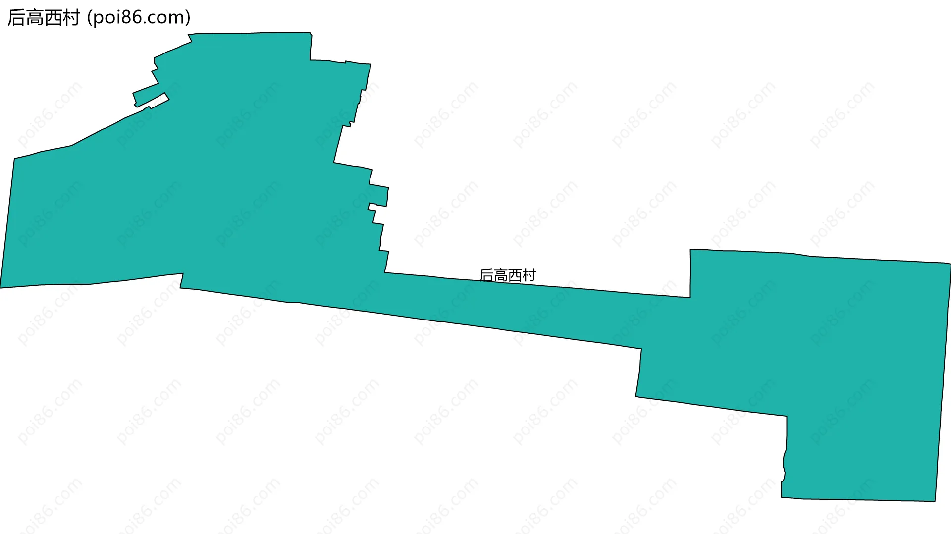 后高西村边界地图