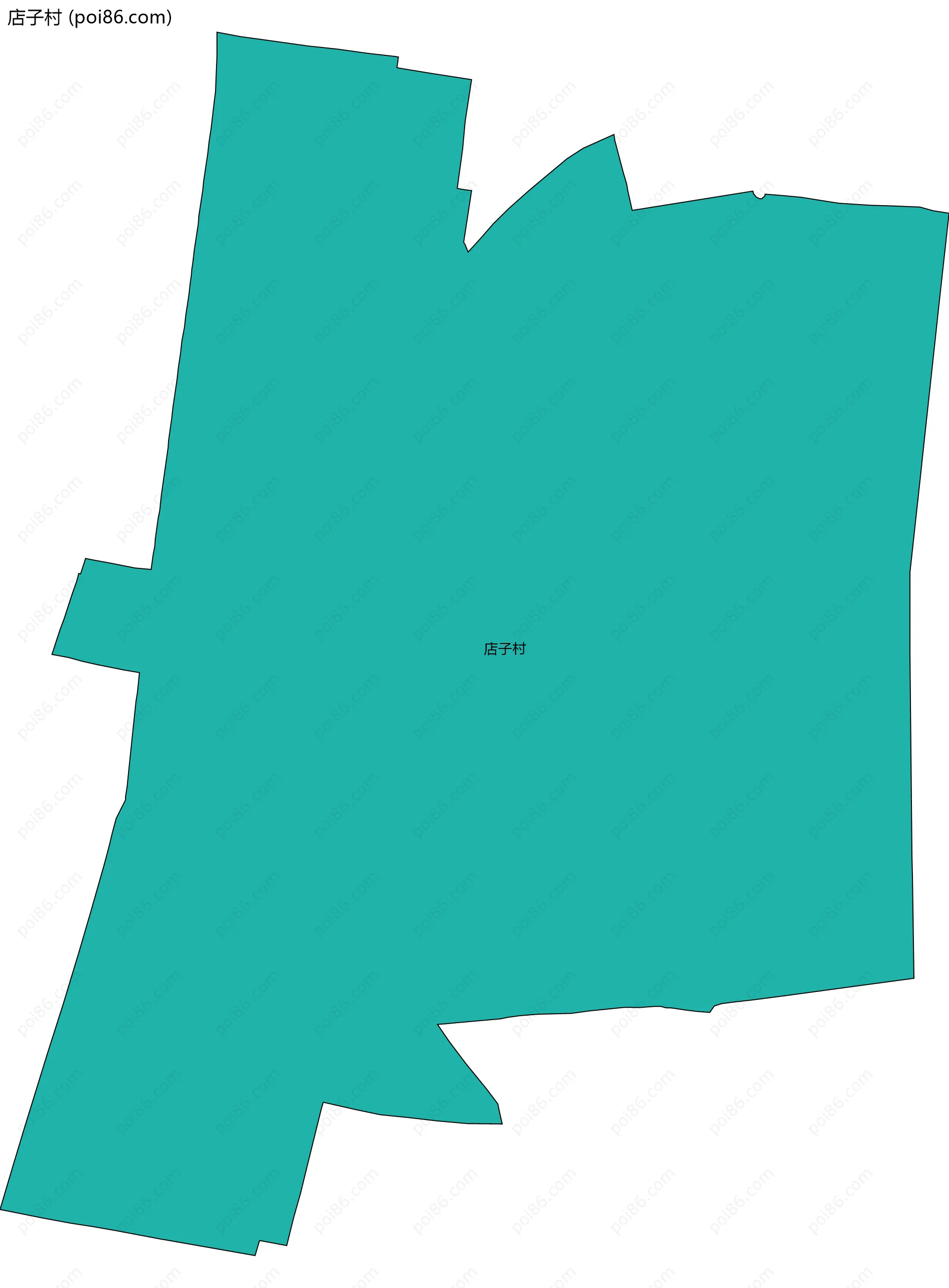 店子村边界地图