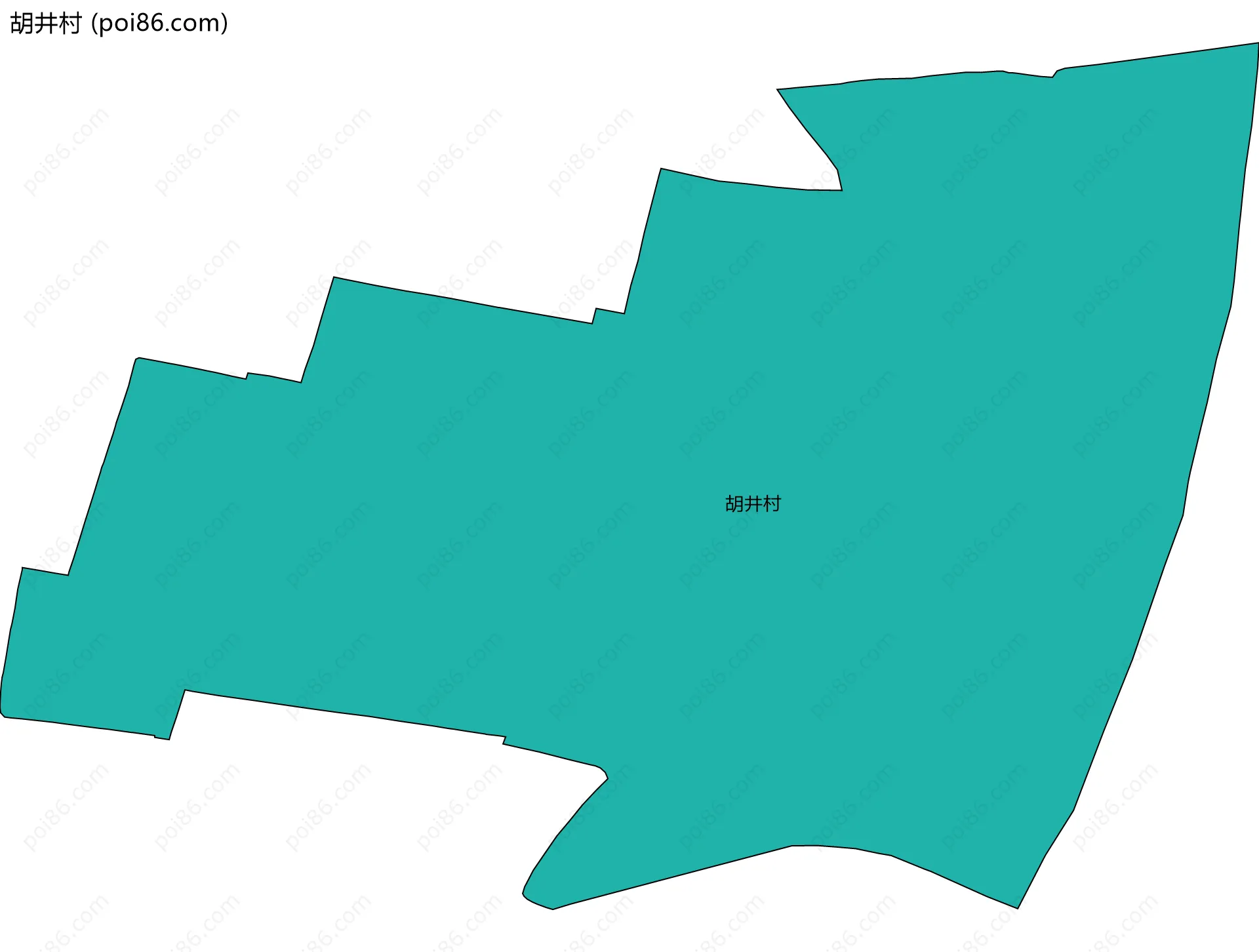 胡井村边界地图