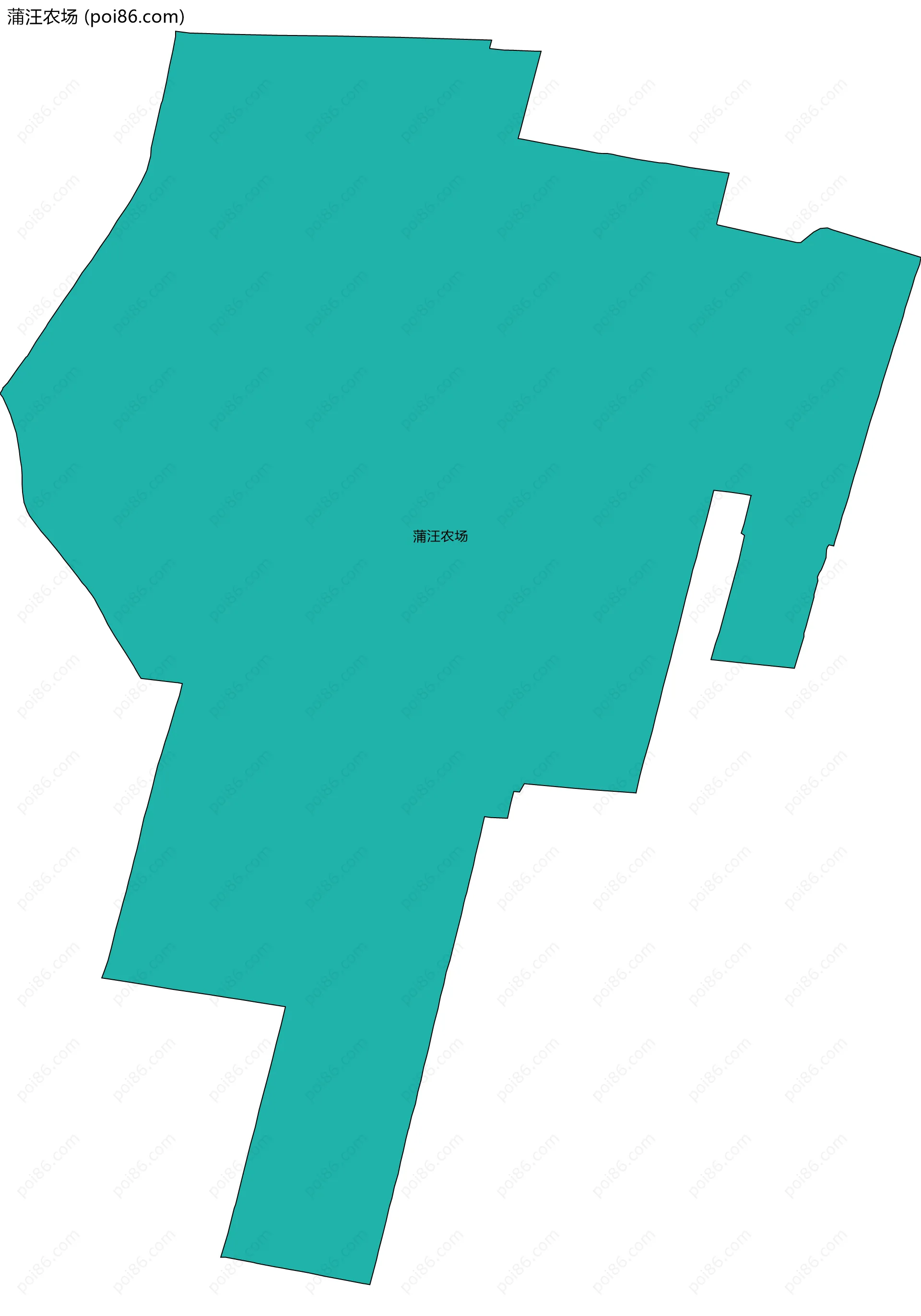 蒲汪农场边界地图