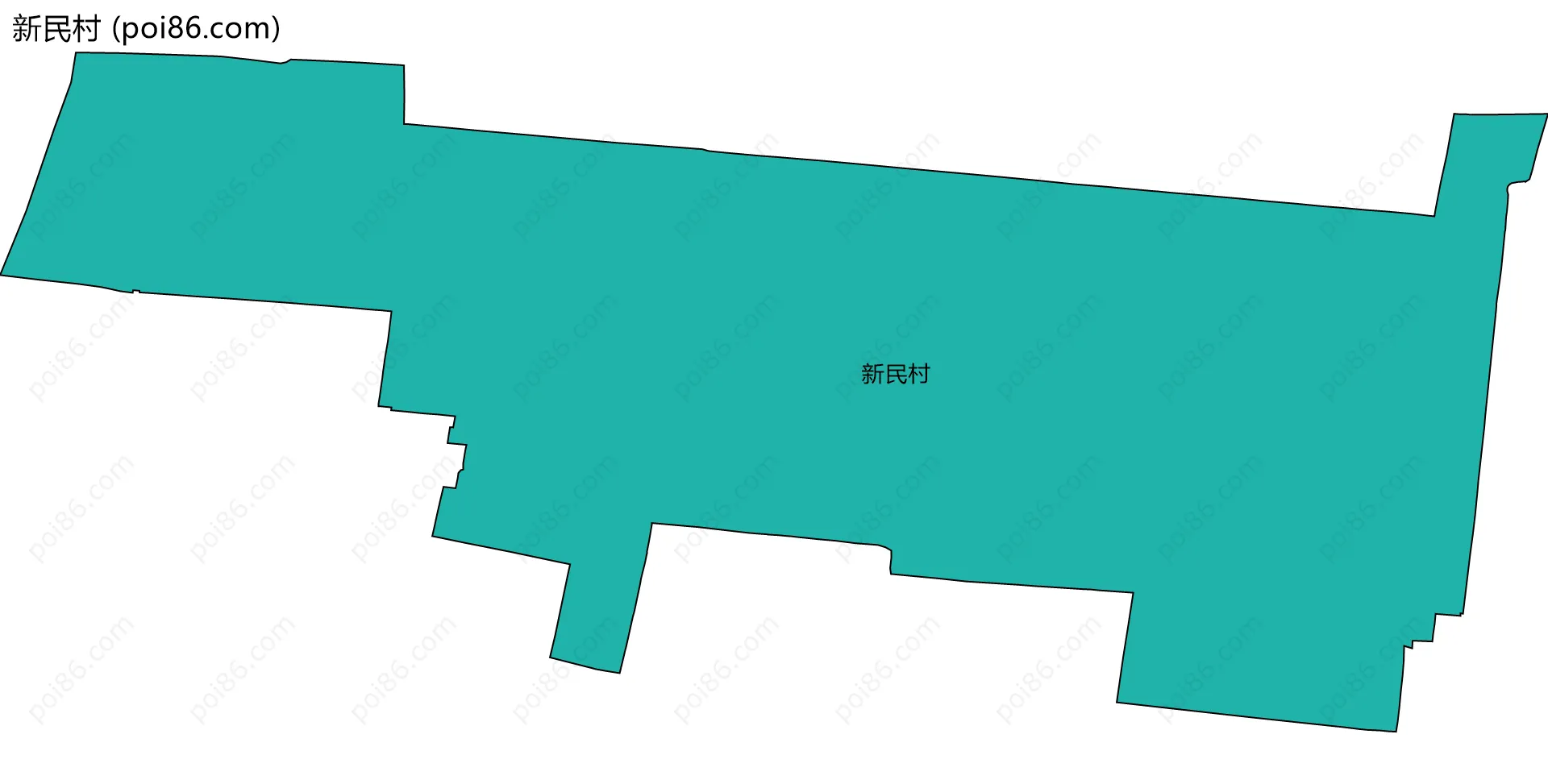 新民村边界地图