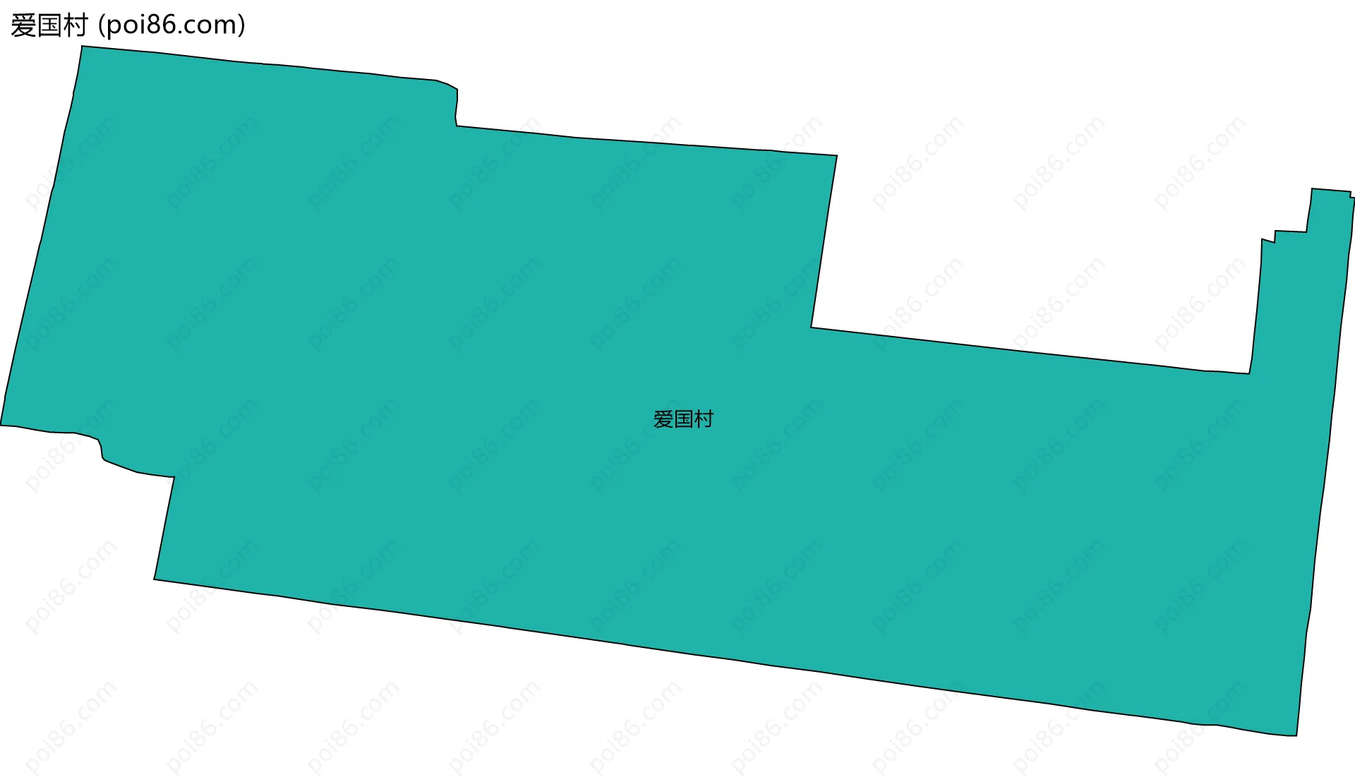 爱国村边界地图