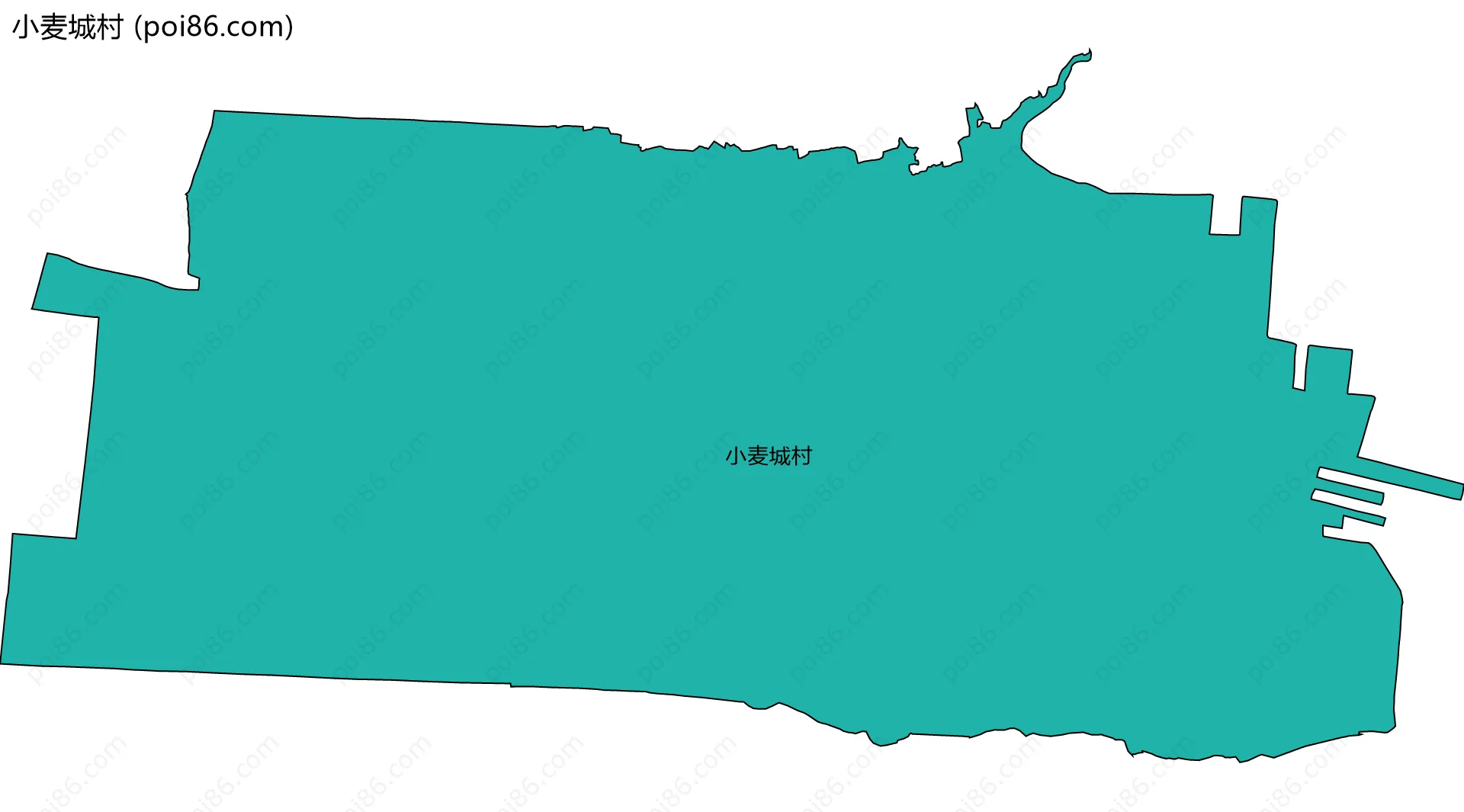 小麦城村边界地图