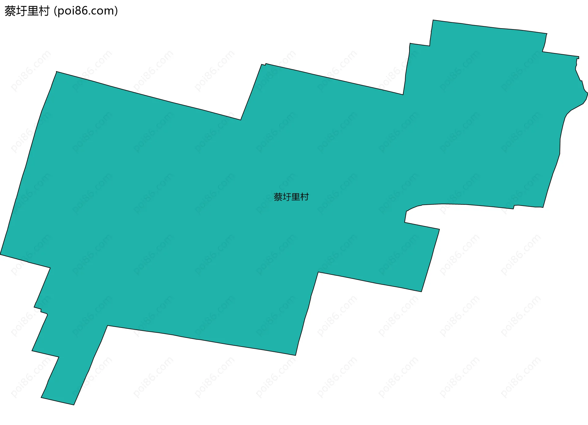蔡圩里村边界地图