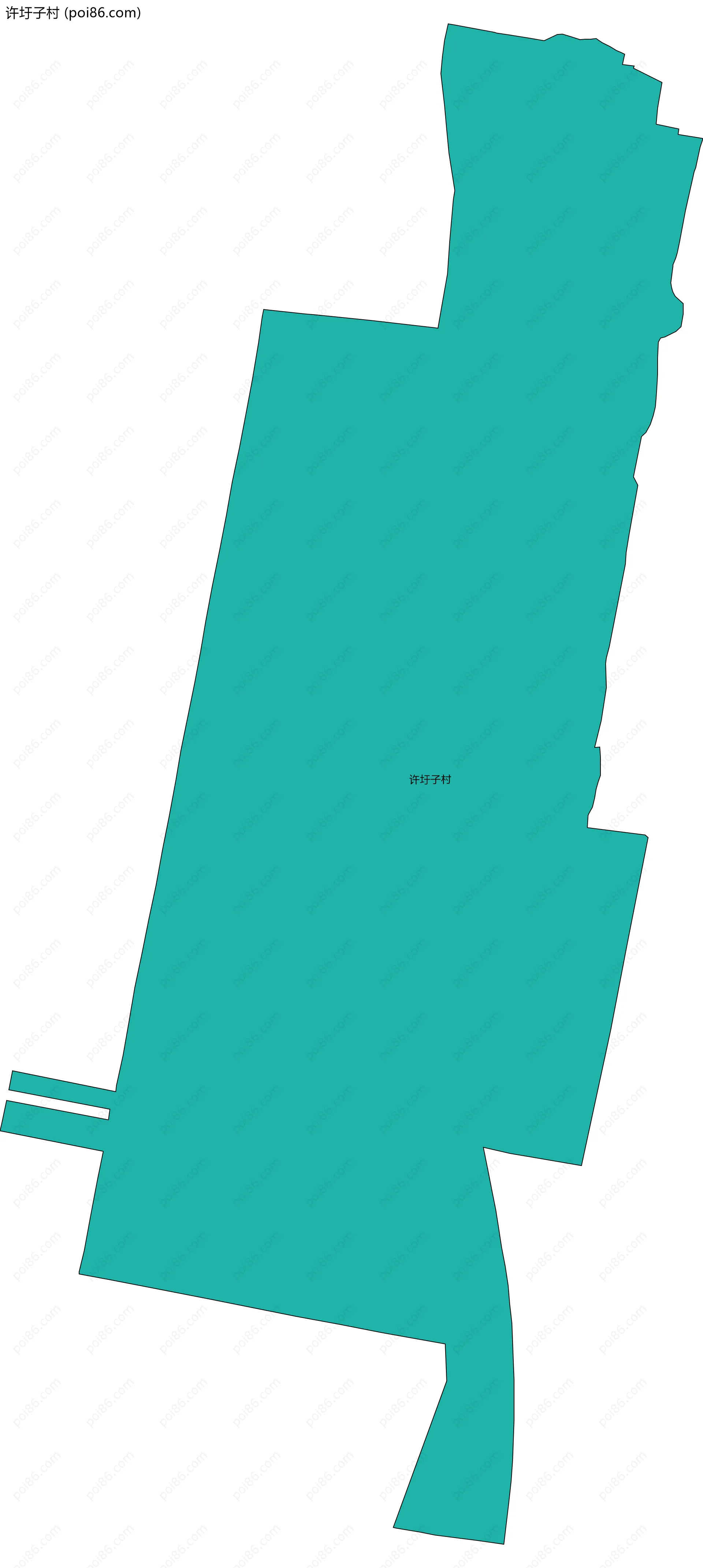 许圩子村边界地图