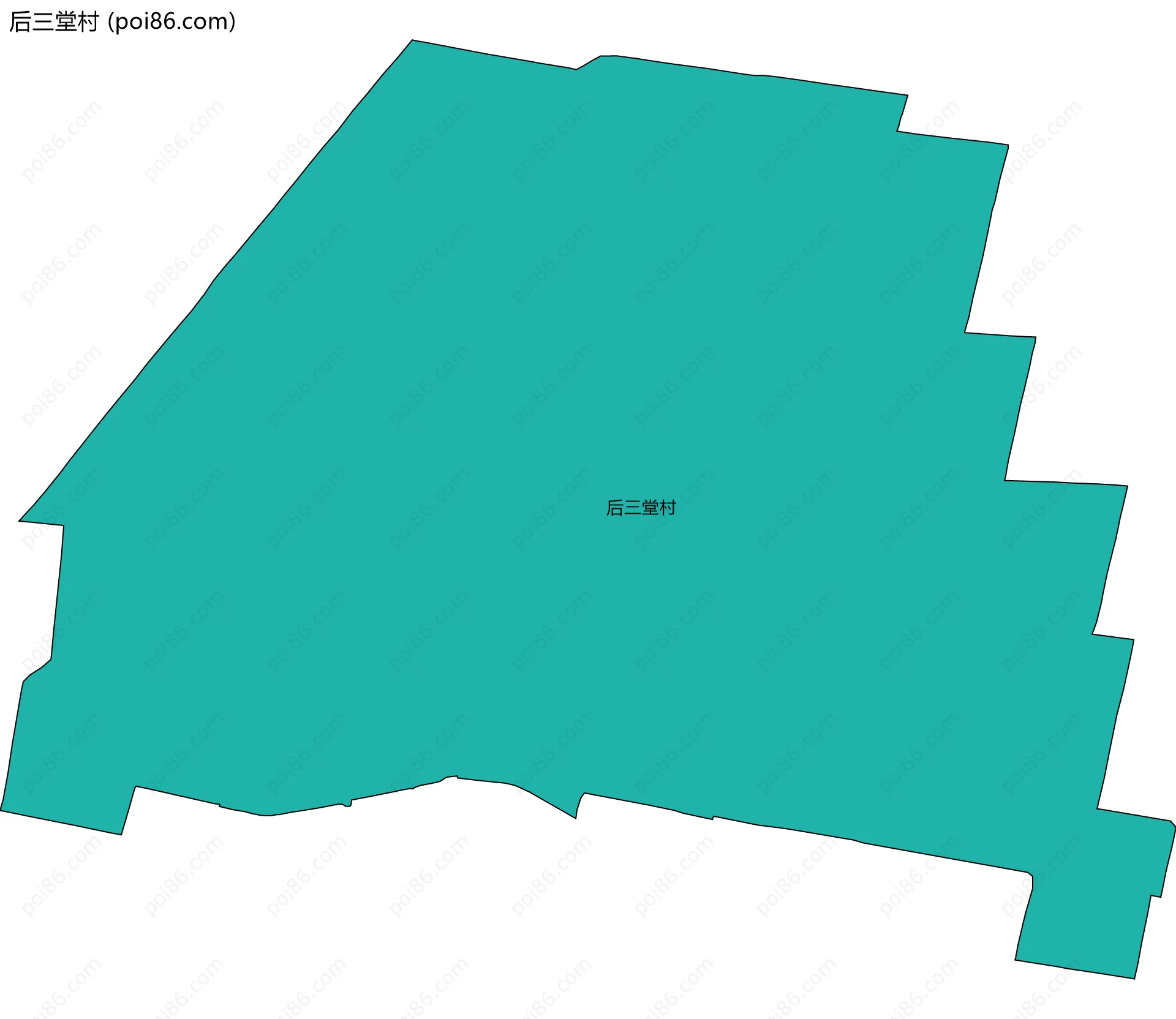 后三堂村边界地图