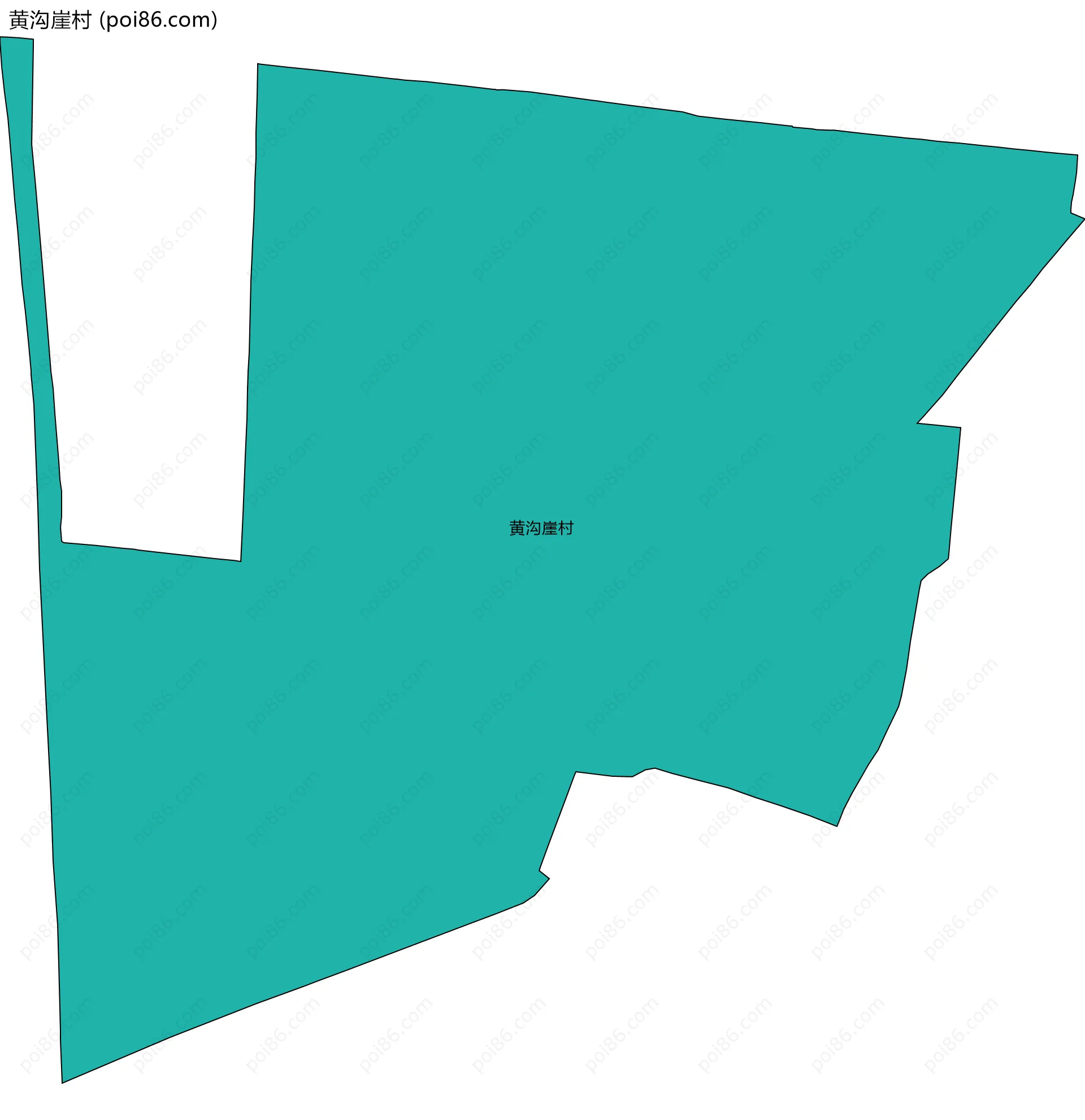 黄沟崖村边界地图