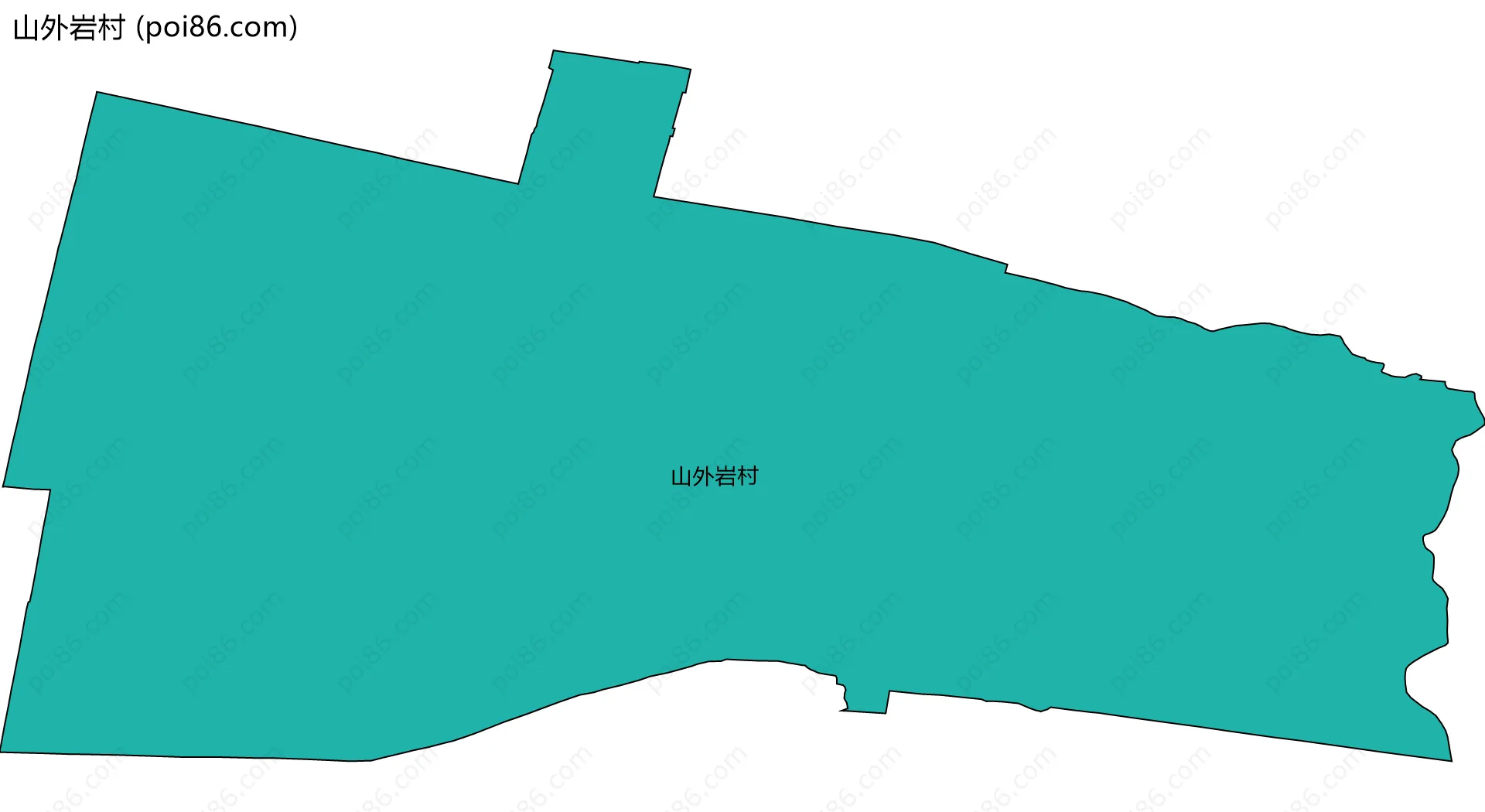 山外岩村边界地图