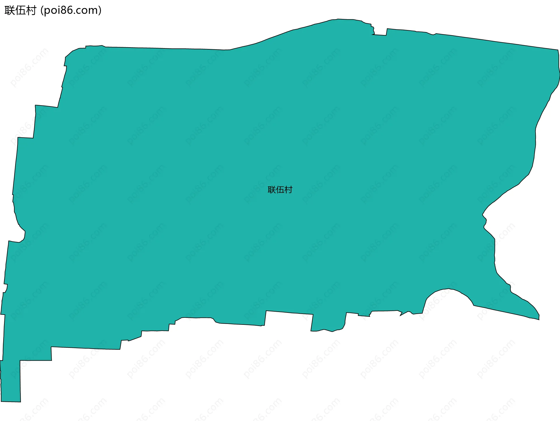 联伍村边界地图