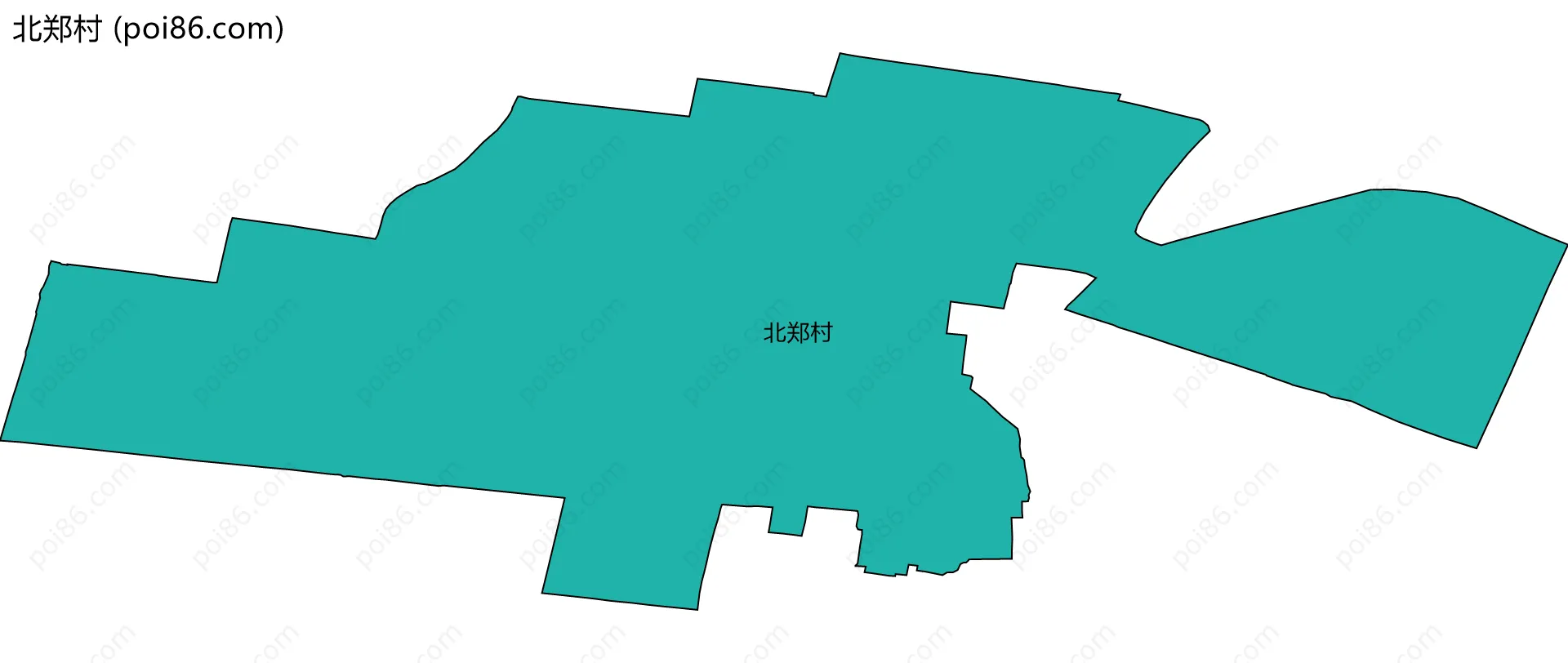 北郑村边界地图