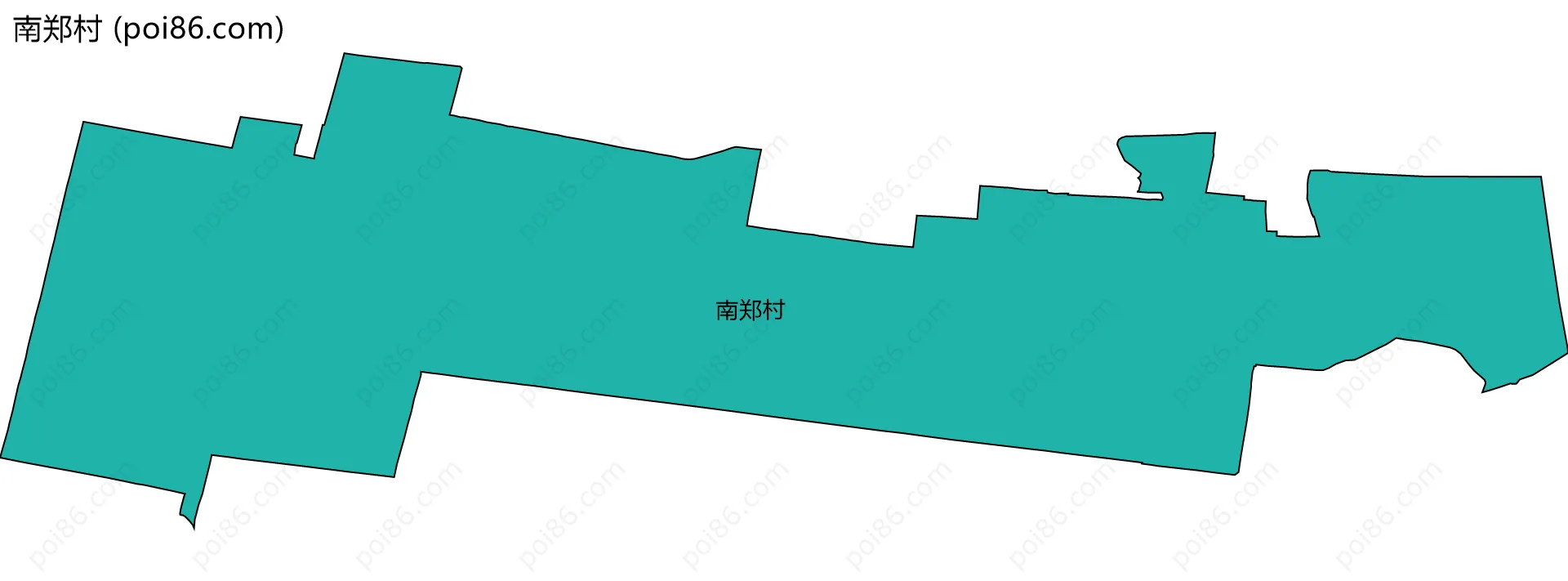 南郑村边界地图