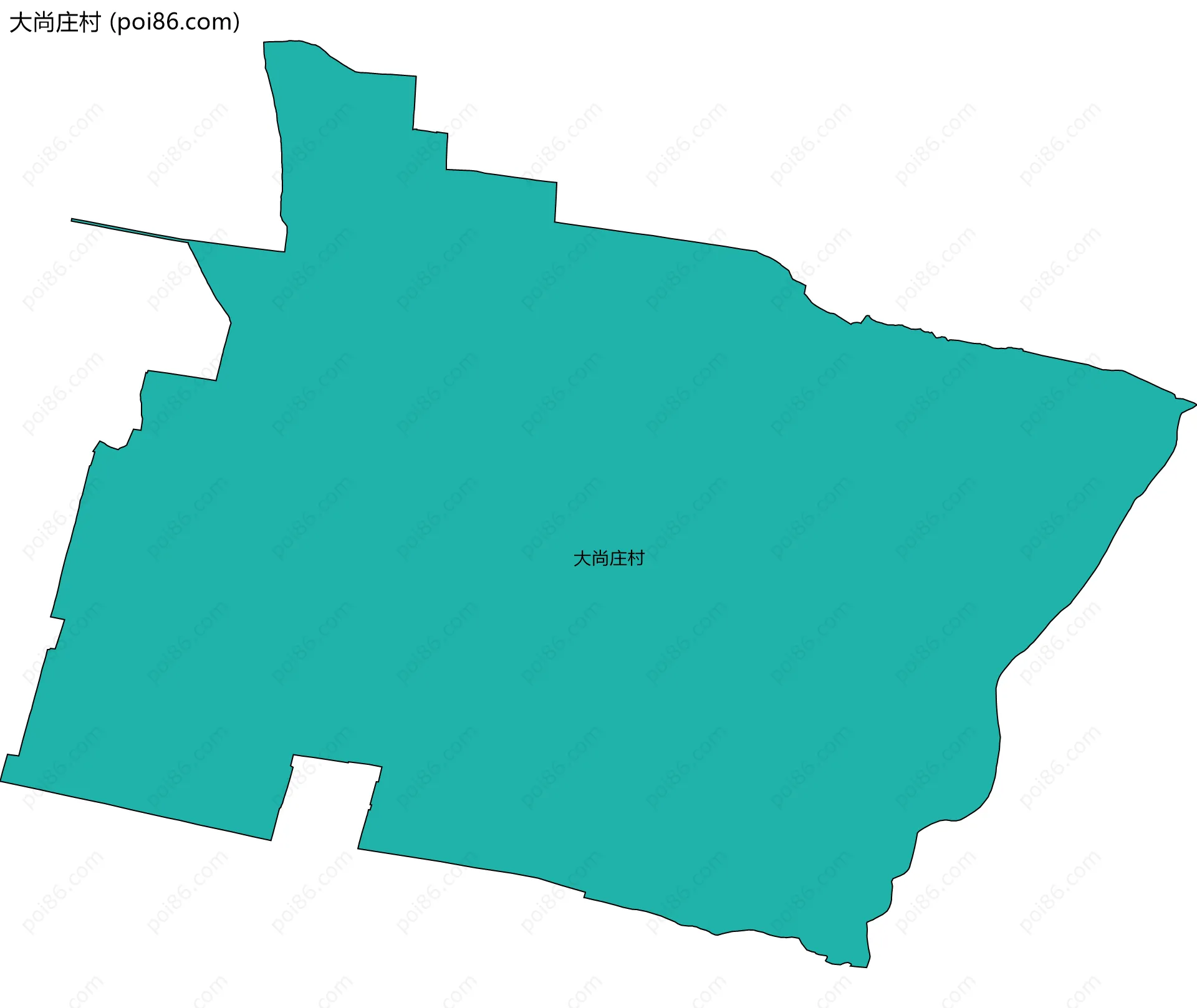 大尚庄村边界地图