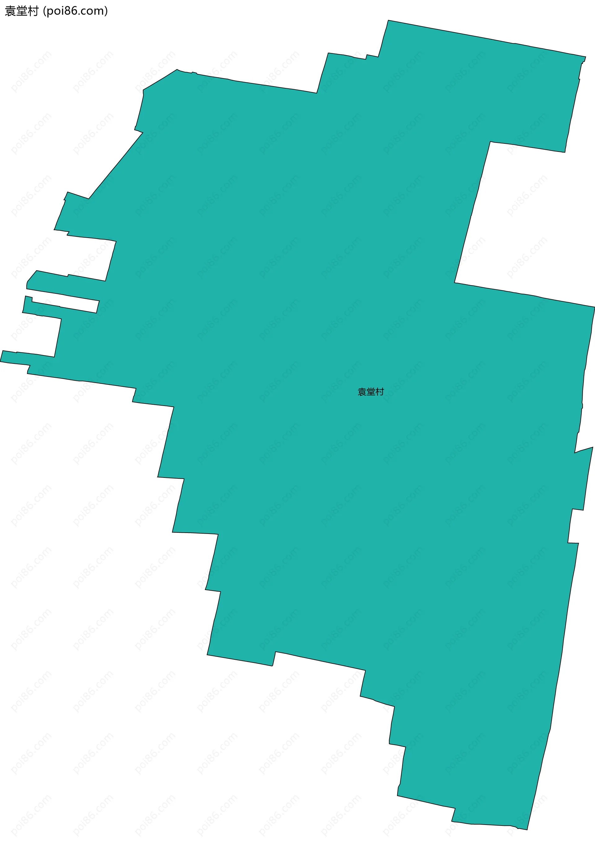 袁堂村边界地图