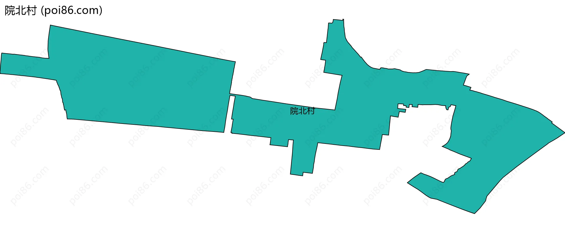 院北村边界地图