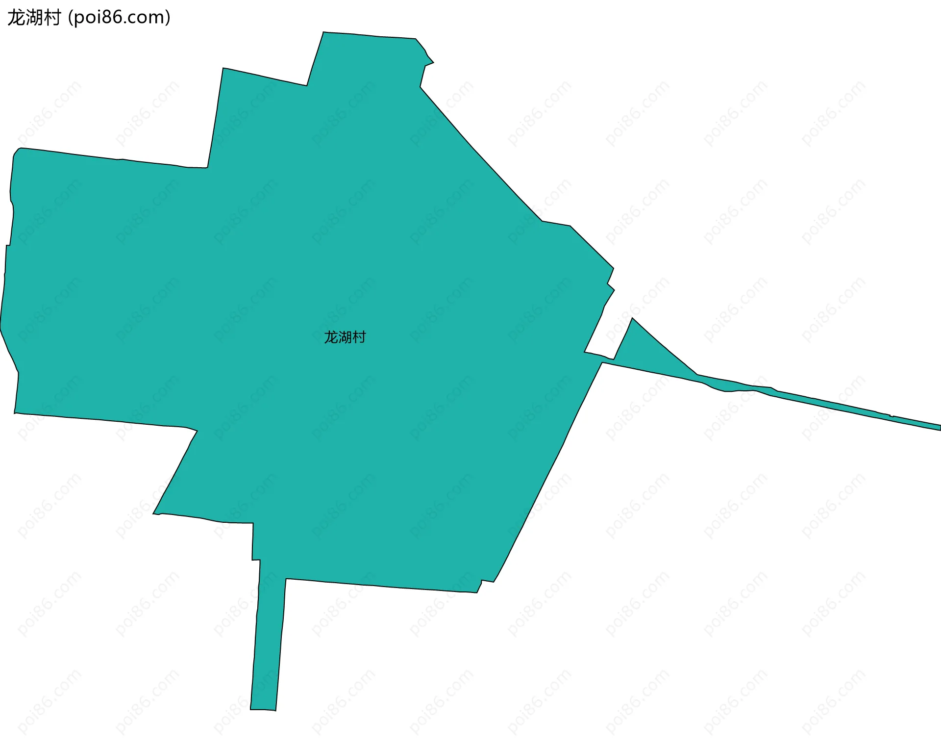龙湖村边界地图