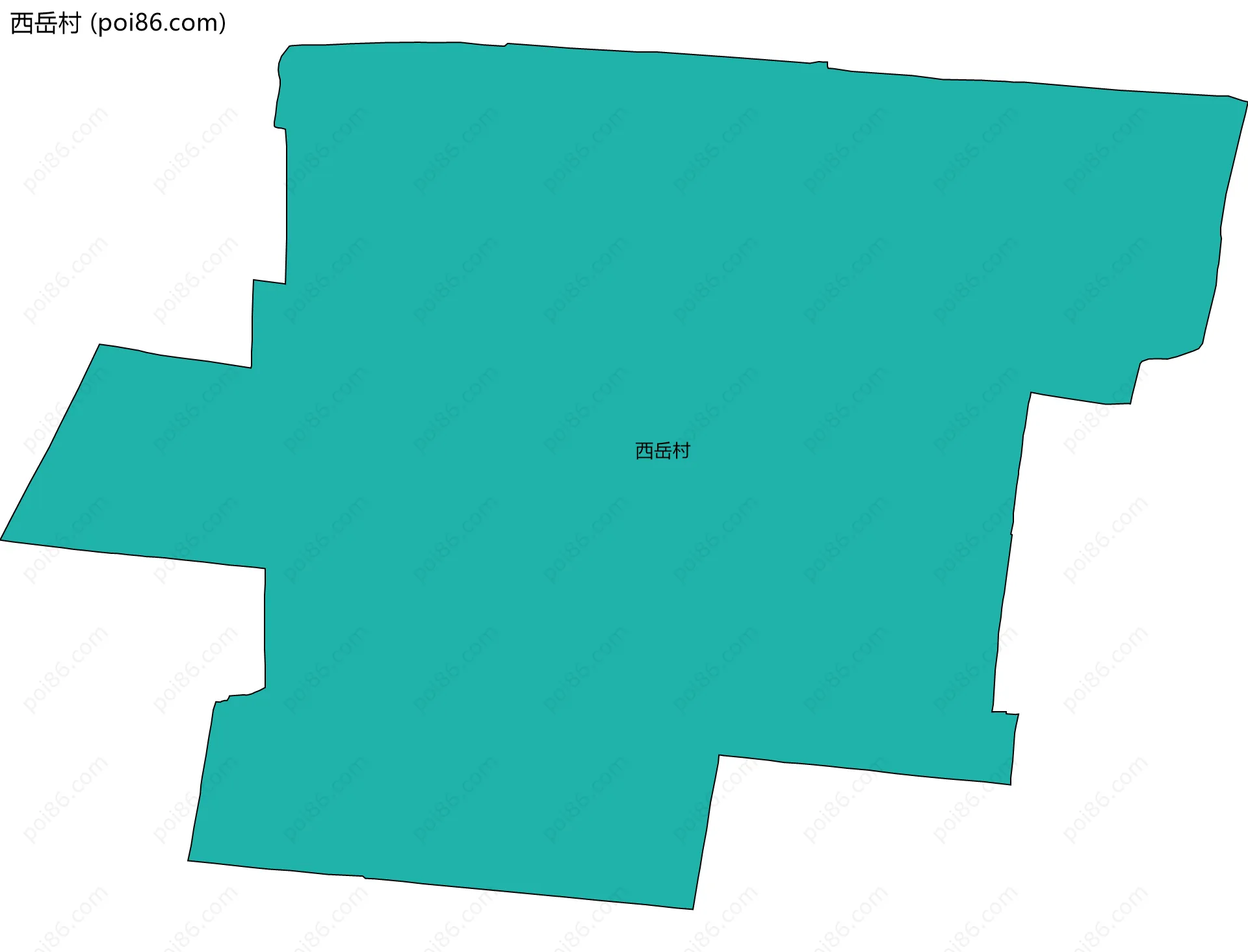西岳村边界地图