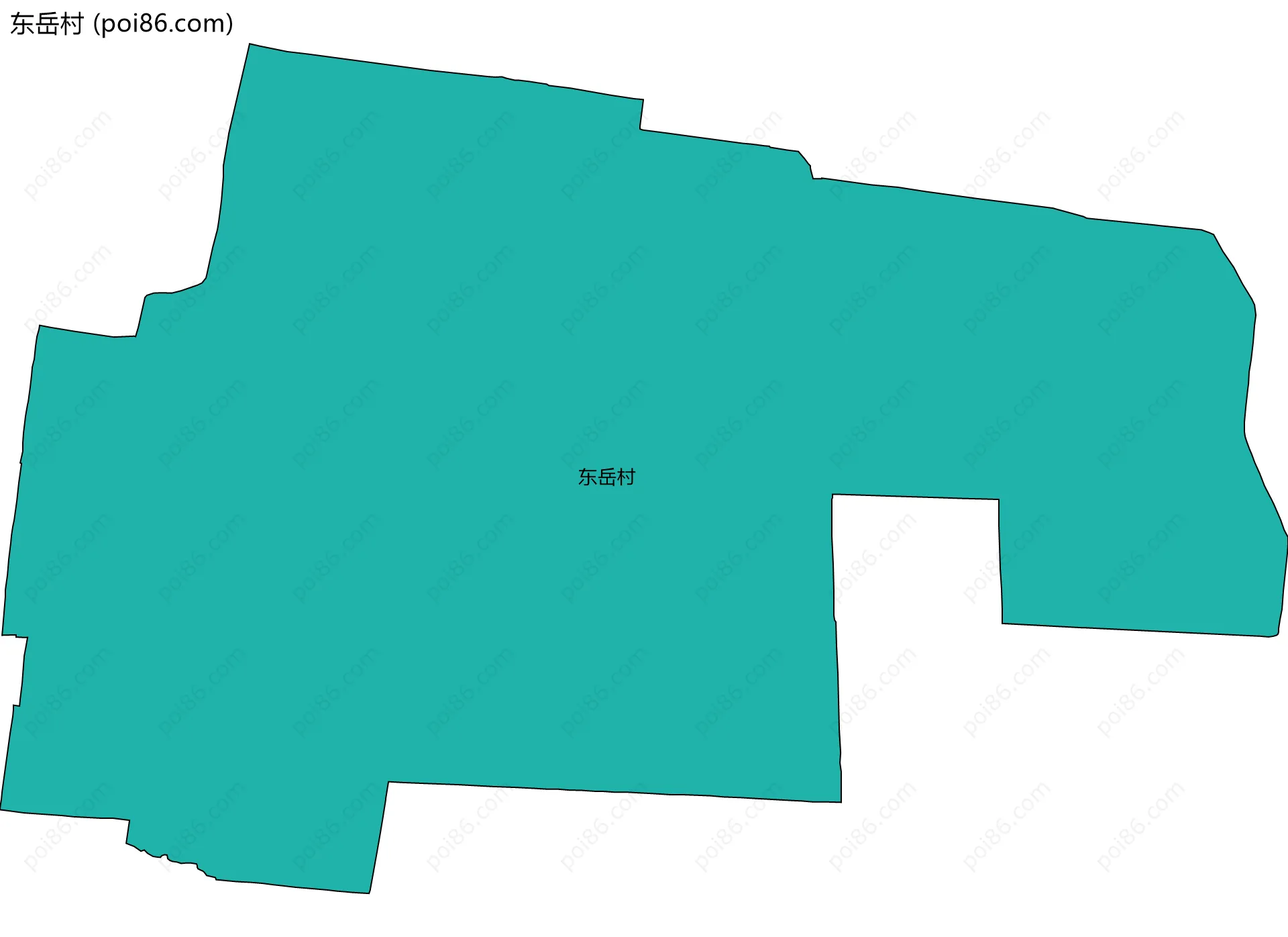 东岳村边界地图
