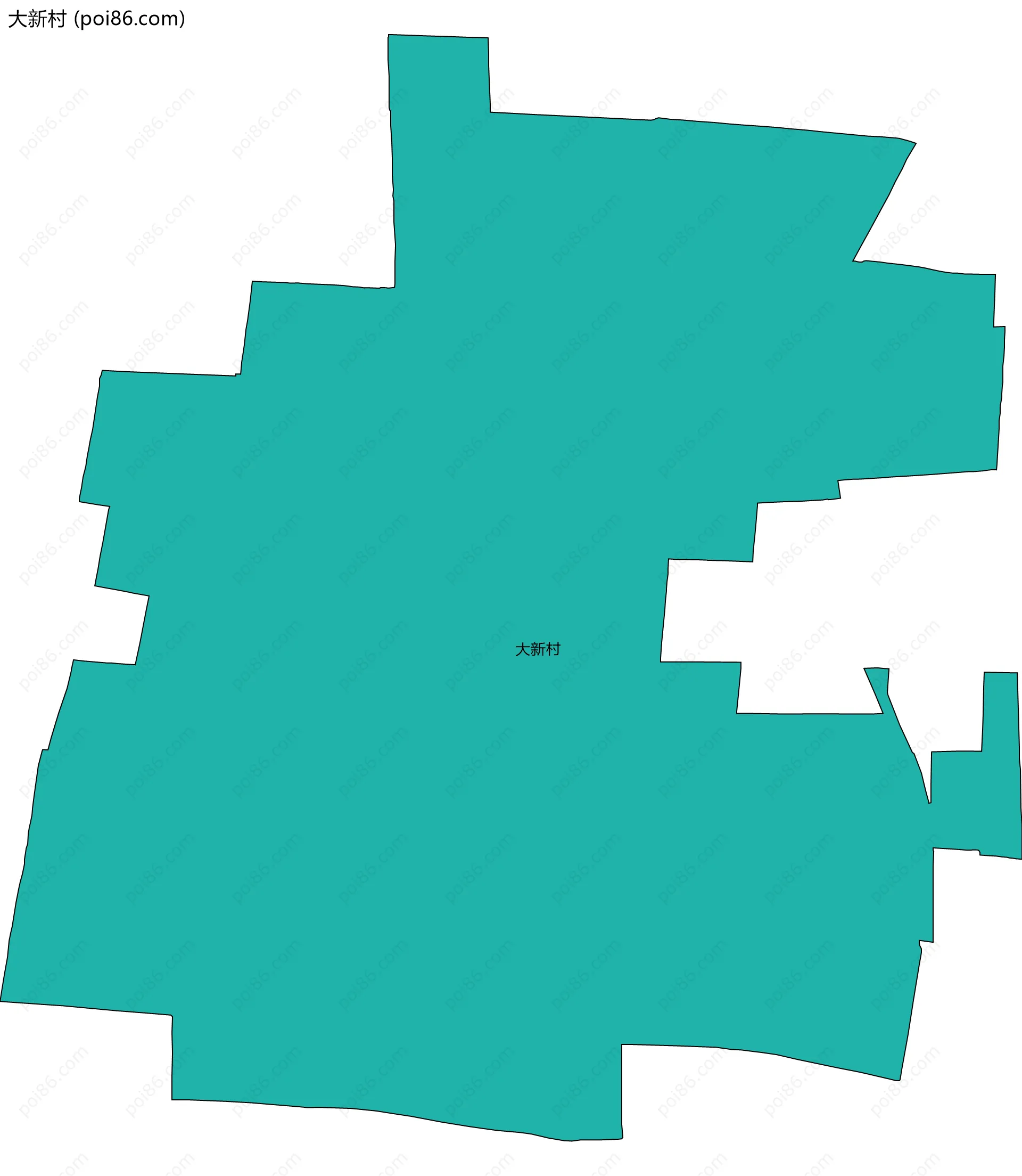 大新村边界地图