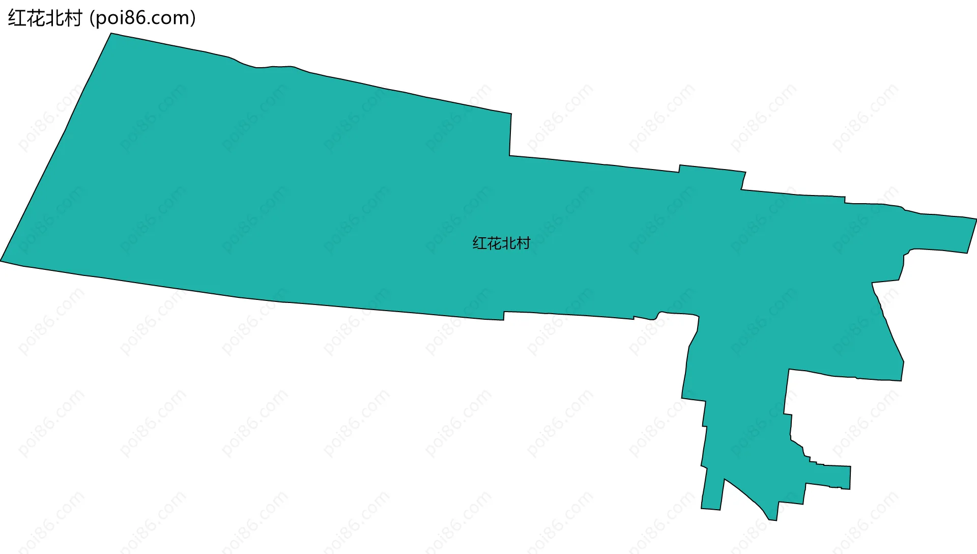 红花北村边界地图