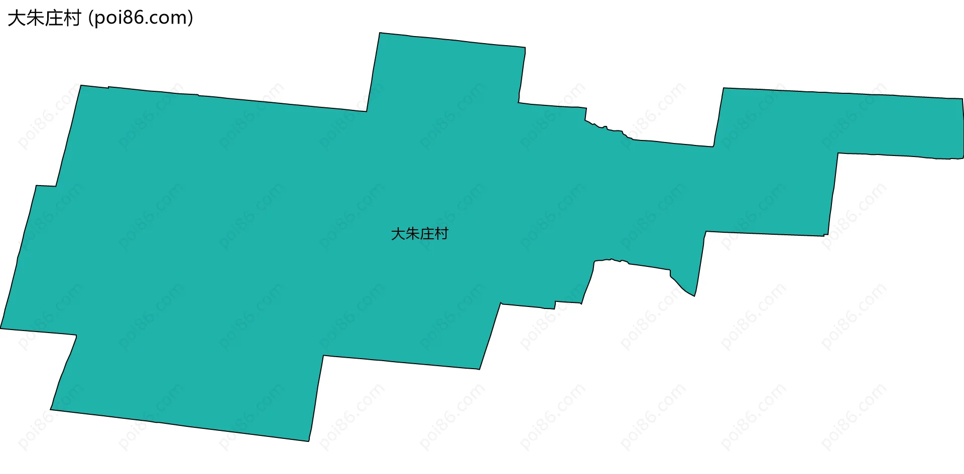 大朱庄村边界地图