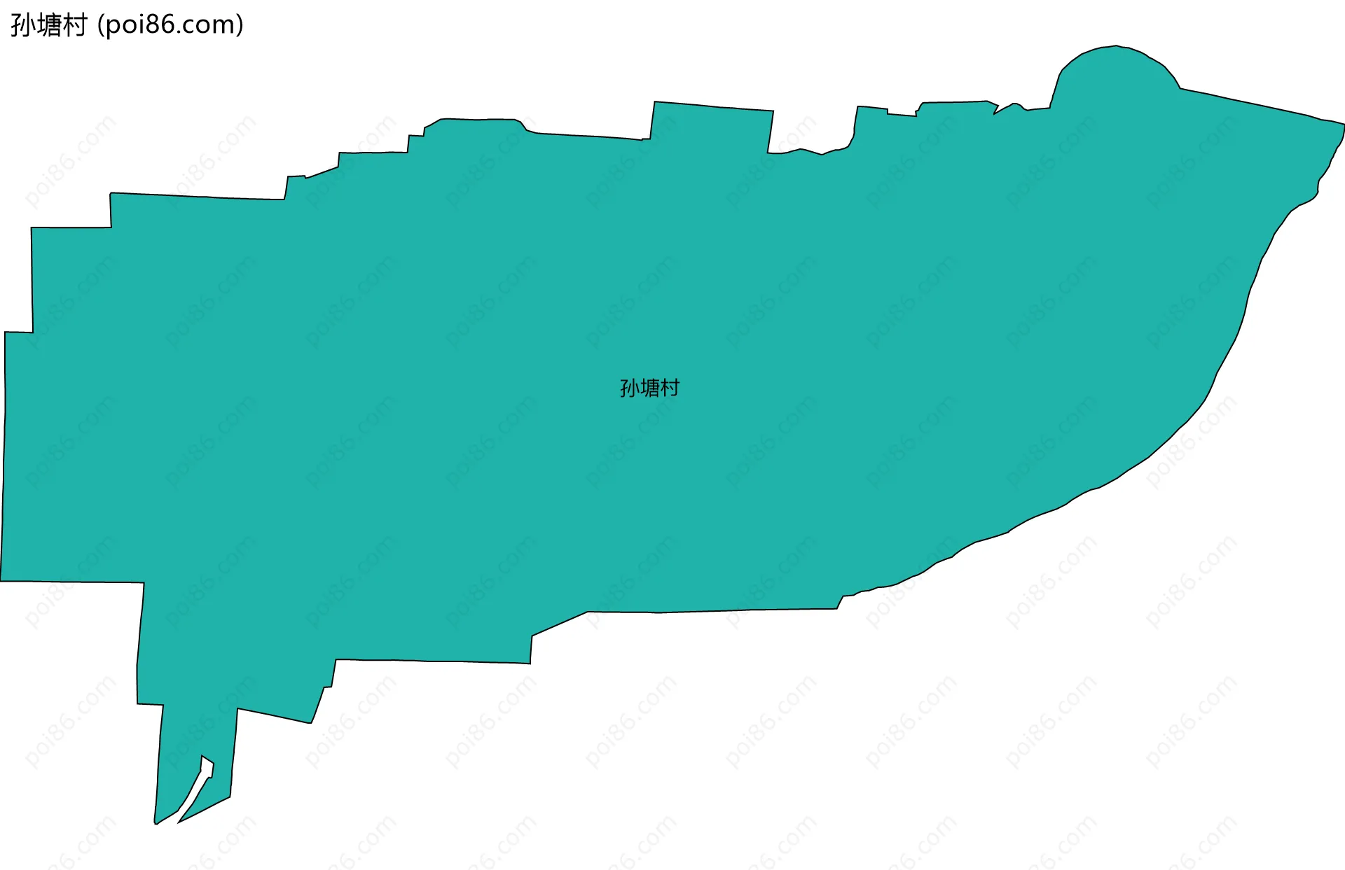 孙塘村边界地图