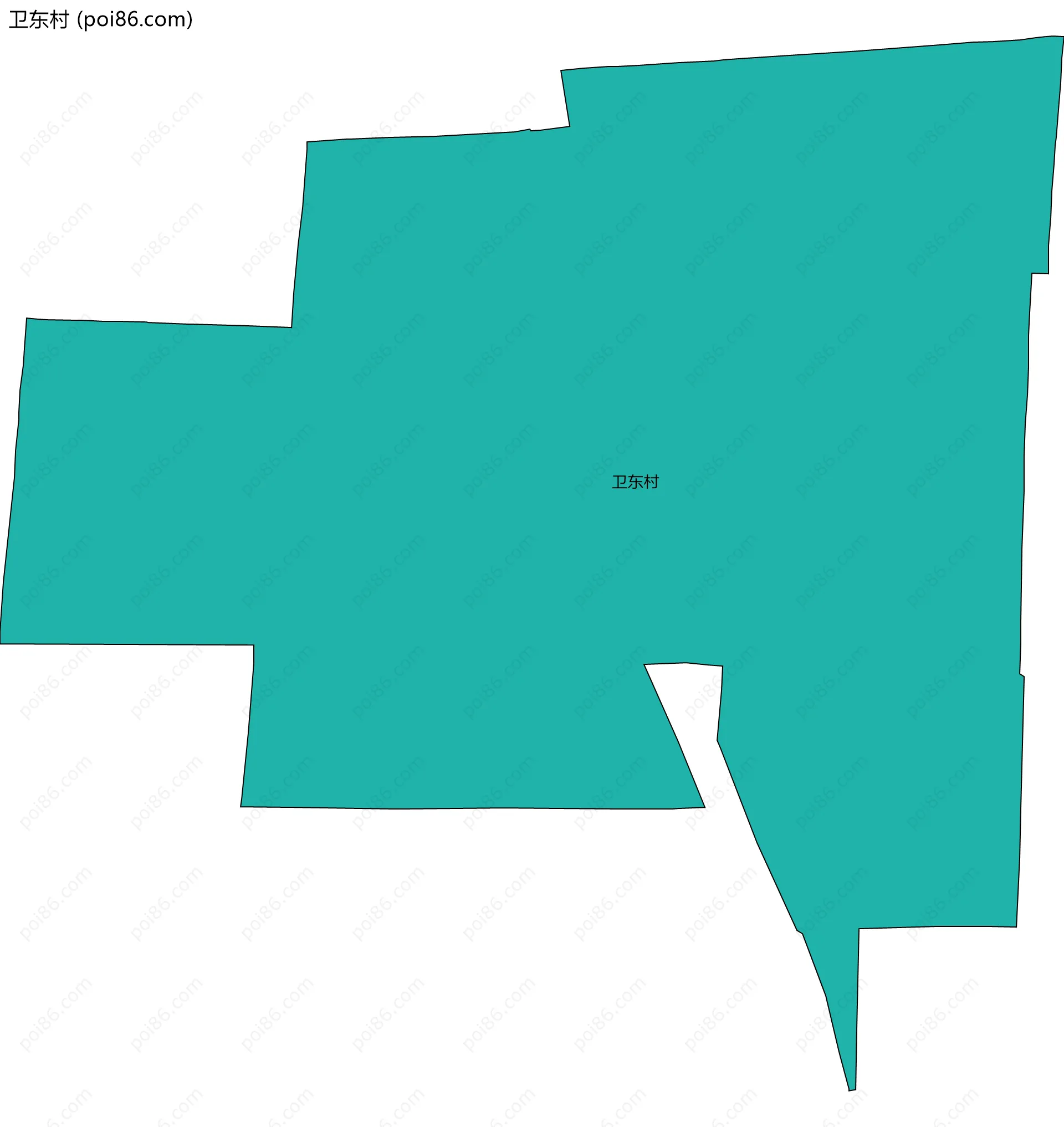 卫东村边界地图