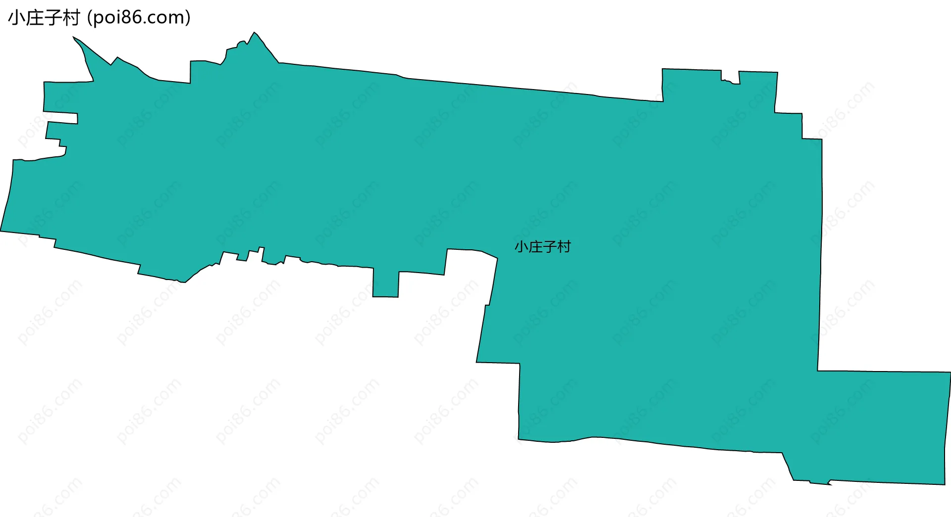 小庄子村边界地图