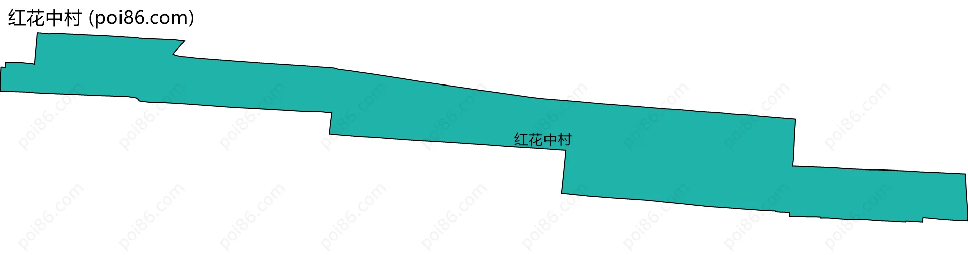 红花中村边界地图