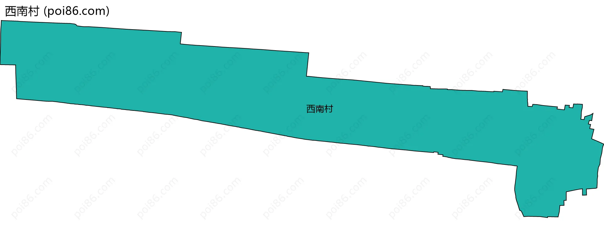 西南村边界地图