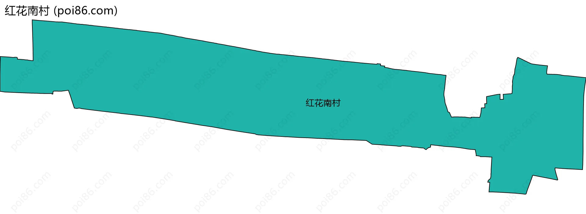 红花南村边界地图