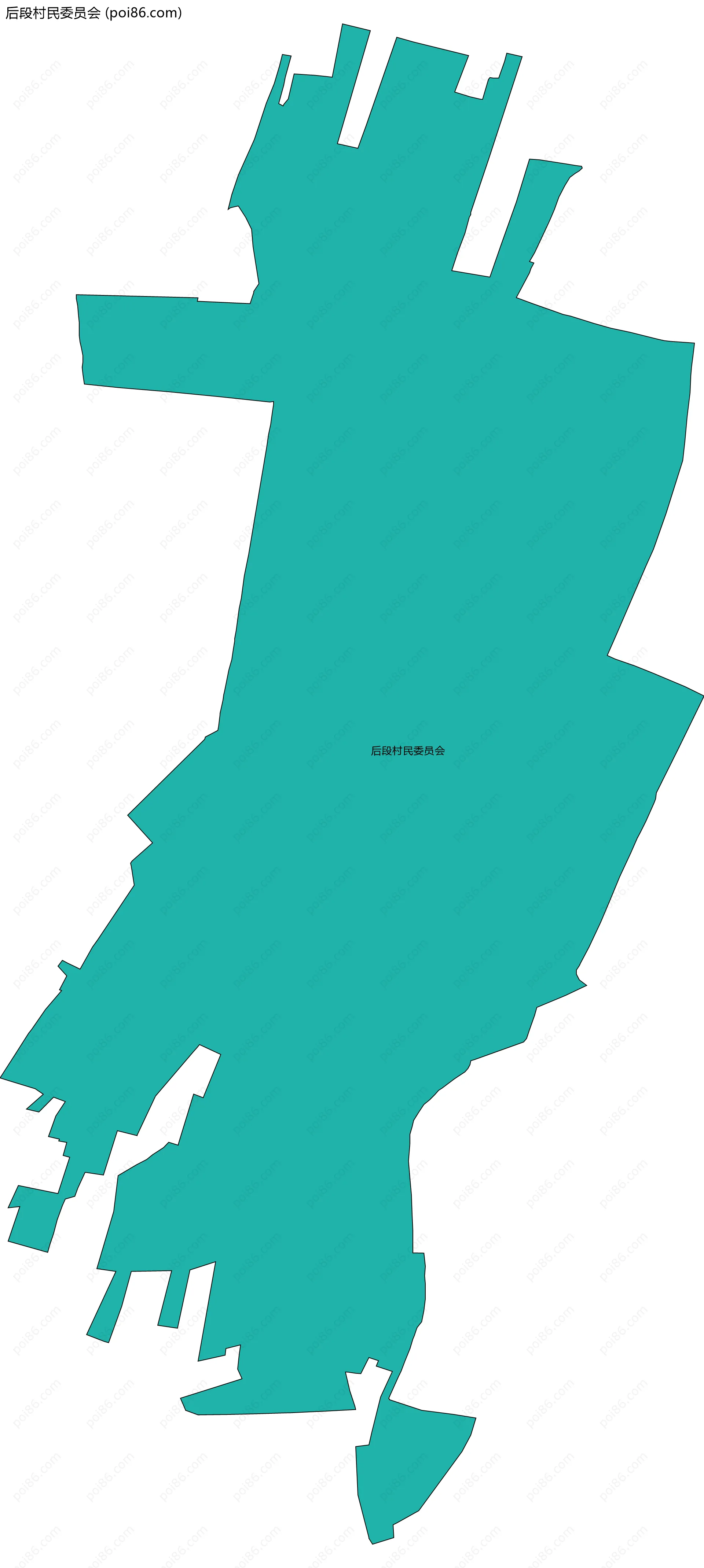 后段村民委员会边界地图