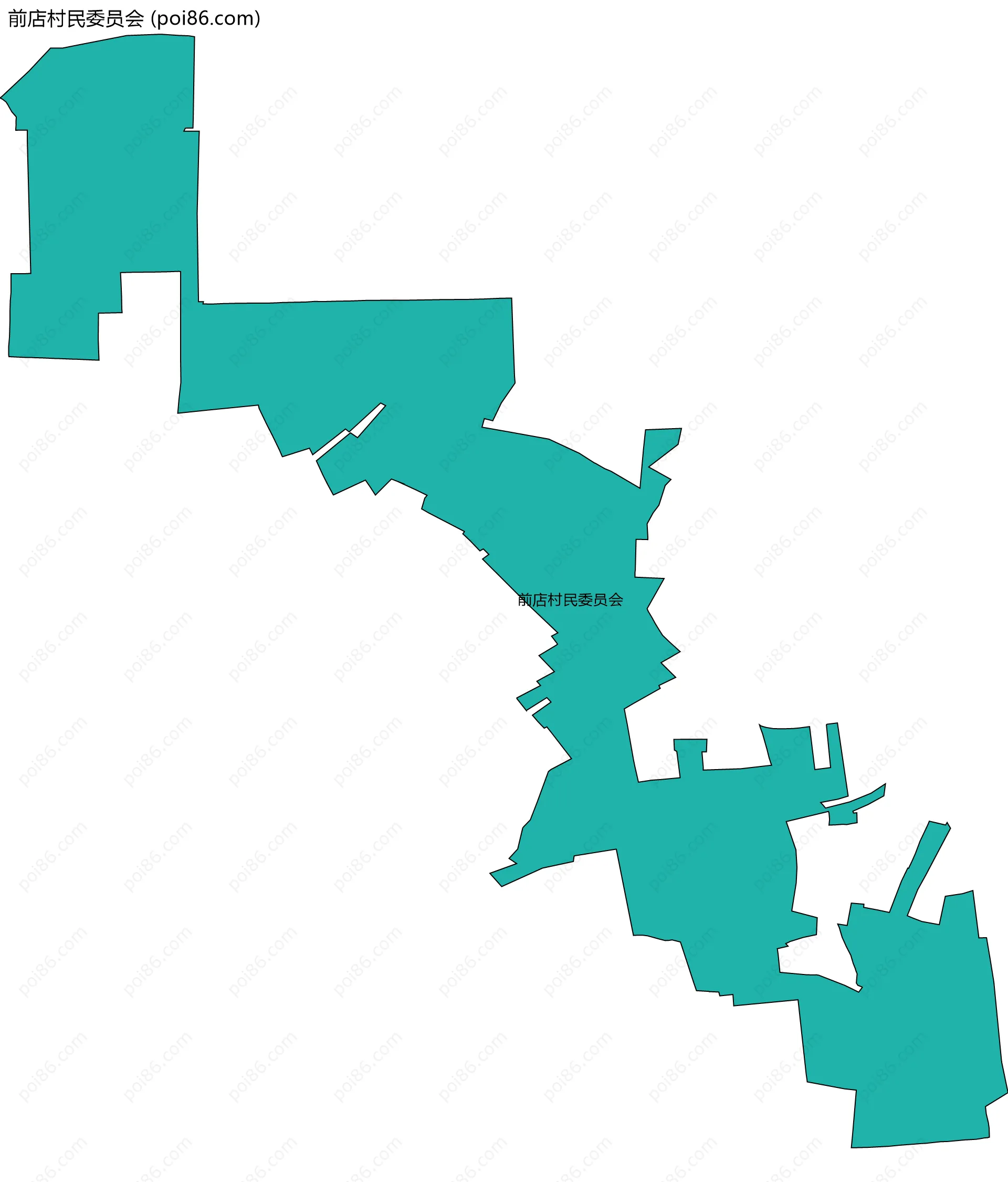 前店村民委员会边界地图