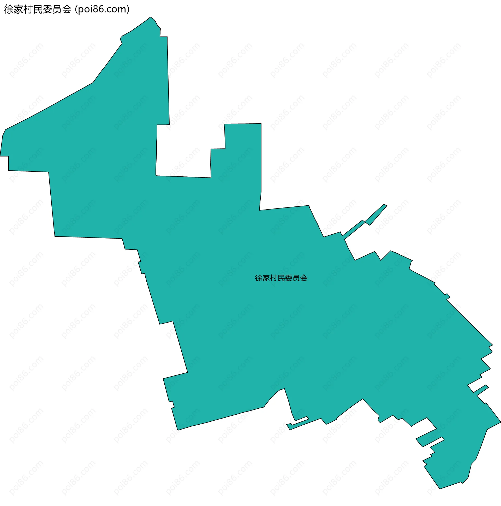 徐家村民委员会边界地图