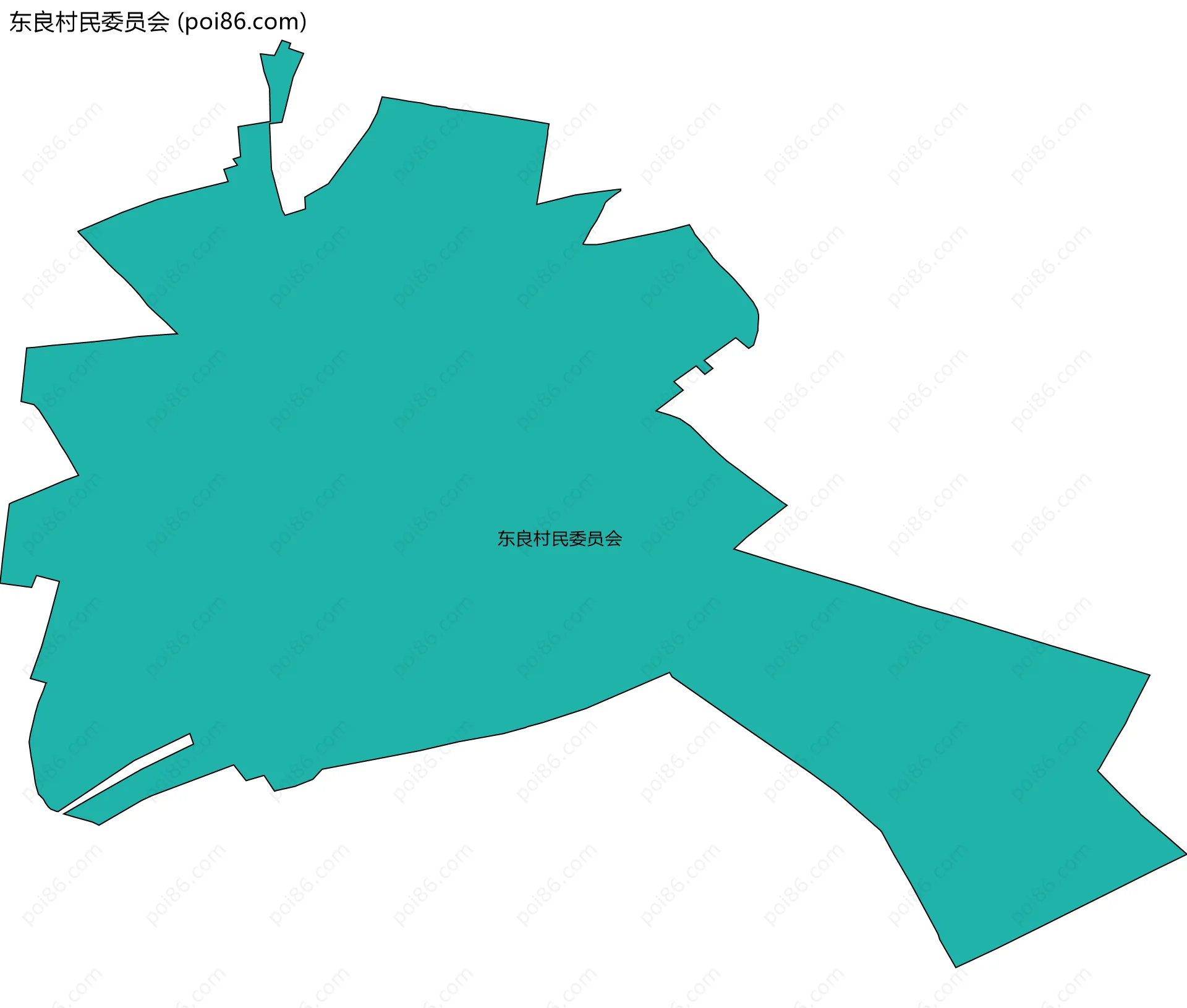 东良村民委员会边界地图