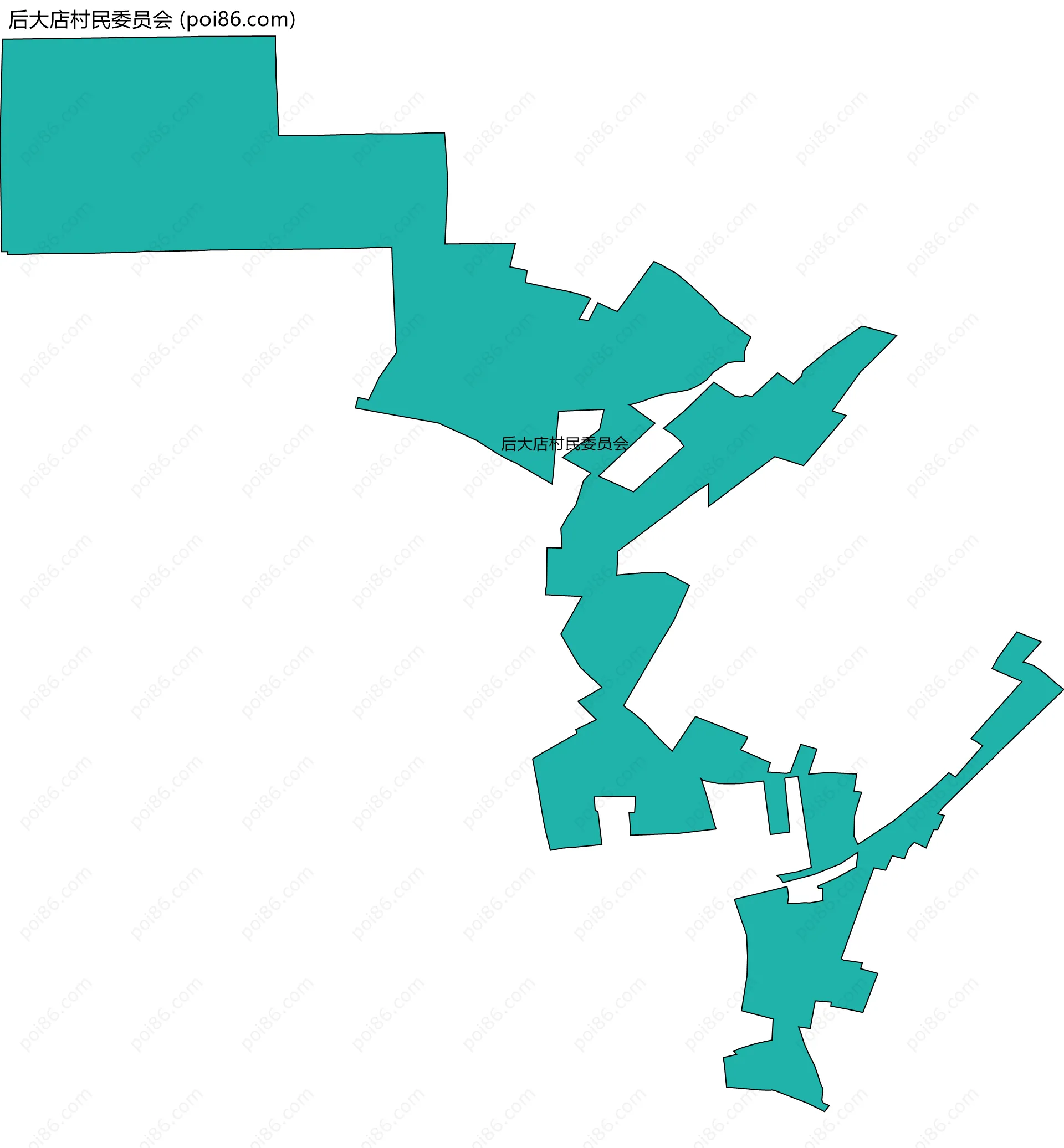 后大店村民委员会边界地图