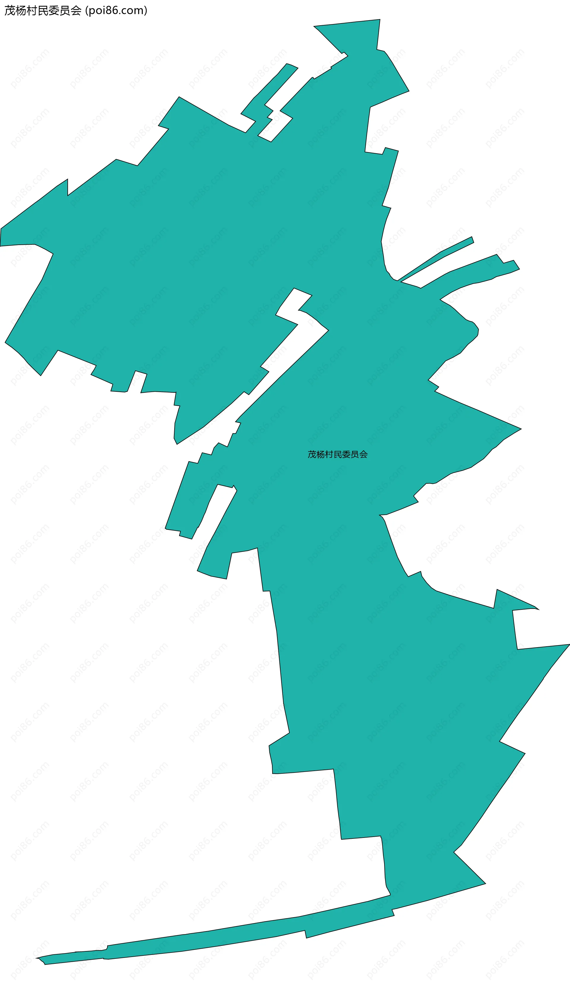 茂杨村民委员会边界地图