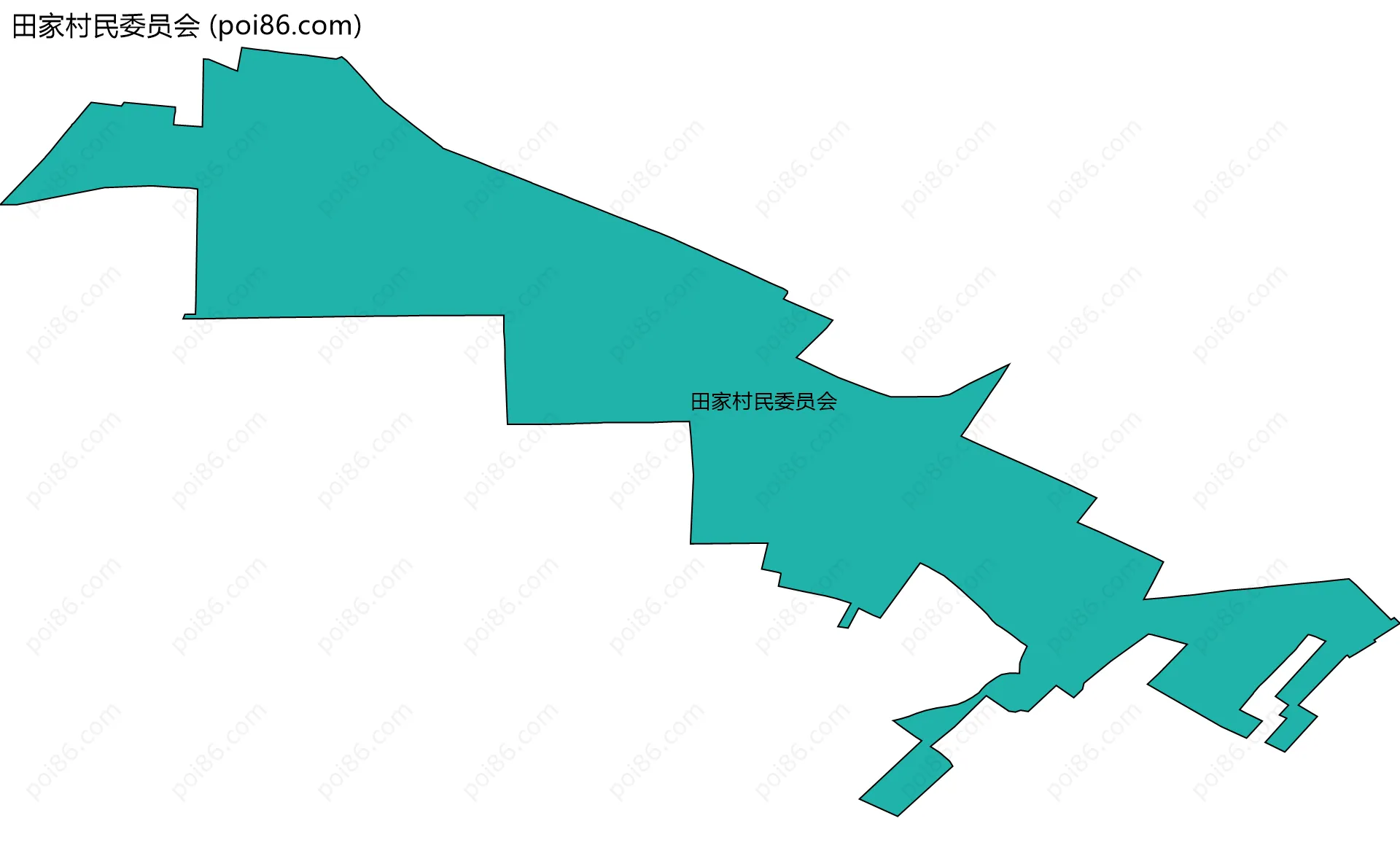 田家村民委员会边界地图