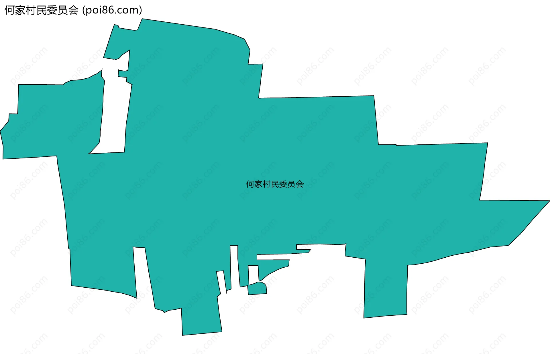 何家村民委员会边界地图