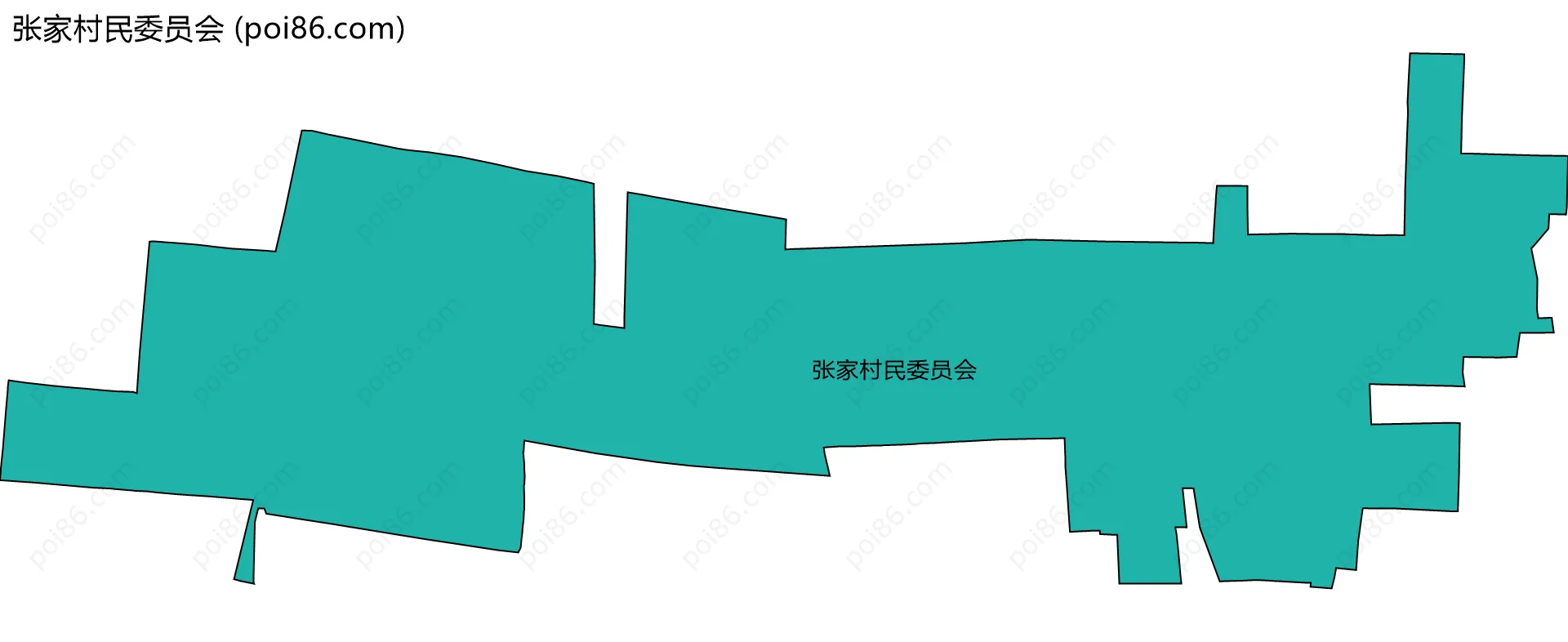 张家村民委员会边界地图